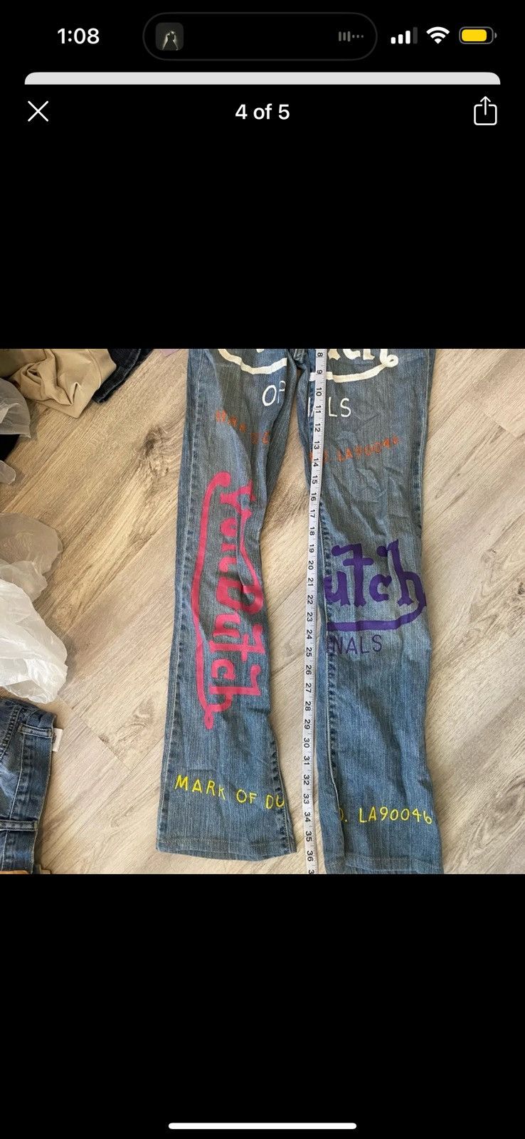 Von Dutch von dutch vintage hand painted jeans Size 27" / US 4 / IT 40 - 4 Thumbnail