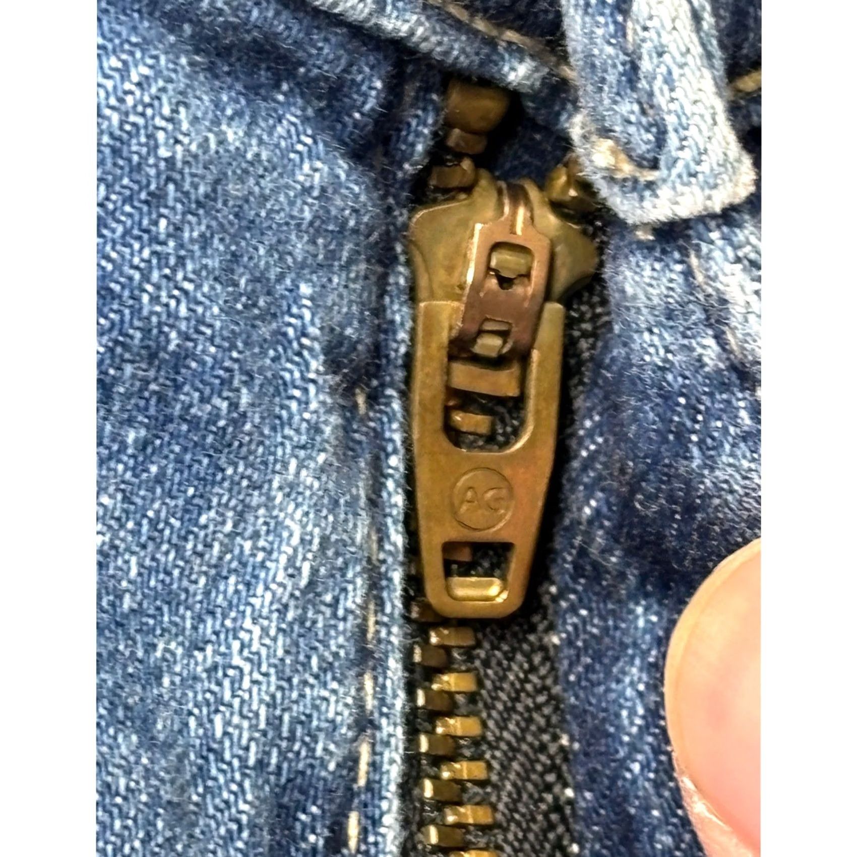Vintage AG Adriano Goldschmied Cropped Denim Jeans - Premium Fit 31x25 Size 24" / US 00 / IT 34 - 3 Thumbnail