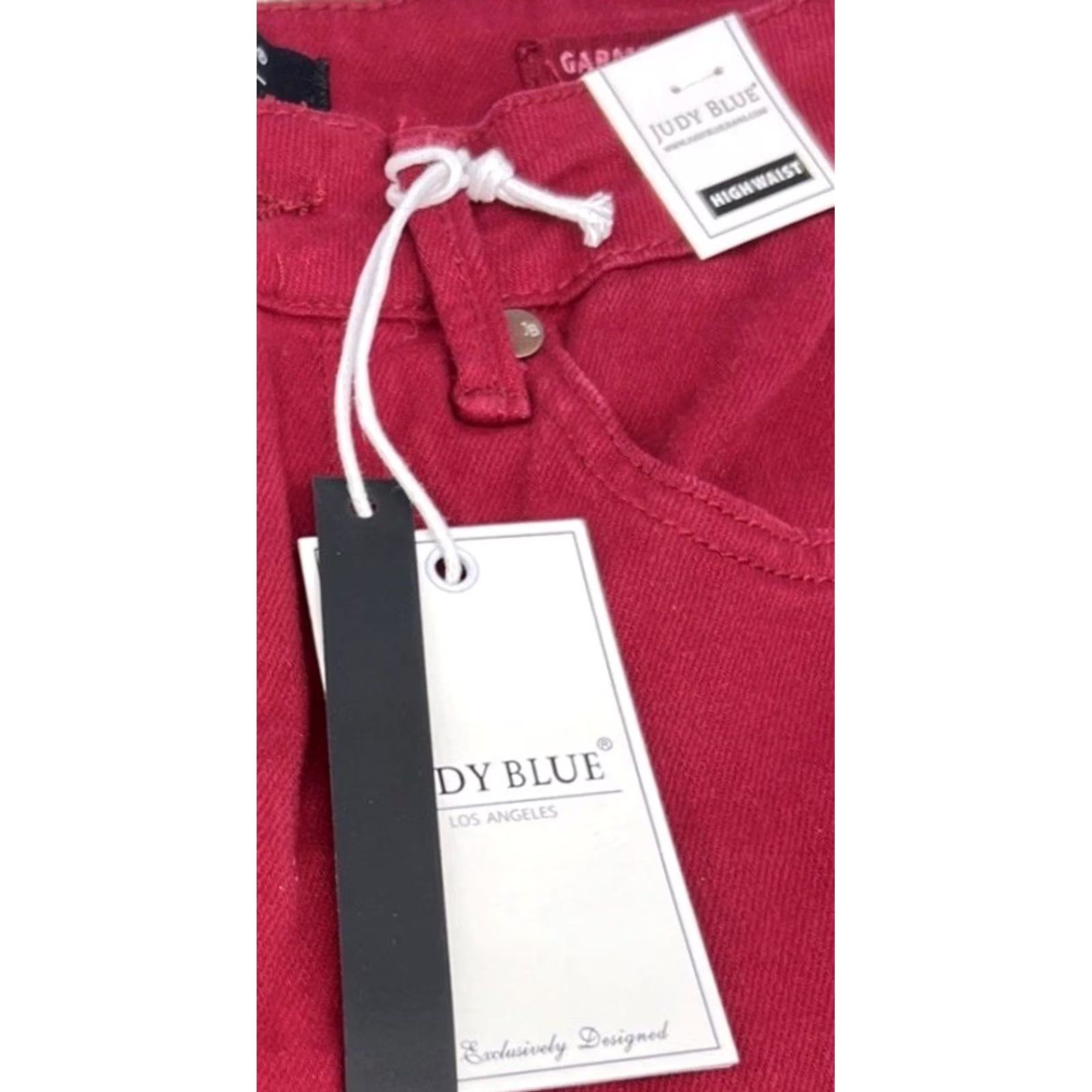 Vintage Judy Blue Jeans Women’s 5/27 Scarlett High Rise Denim Tapered Regular Stretch NWT Red Denim USA 28in Inseam Jeans Women Size 26" / US 2 / IT 38 - 2 Thumbnail
