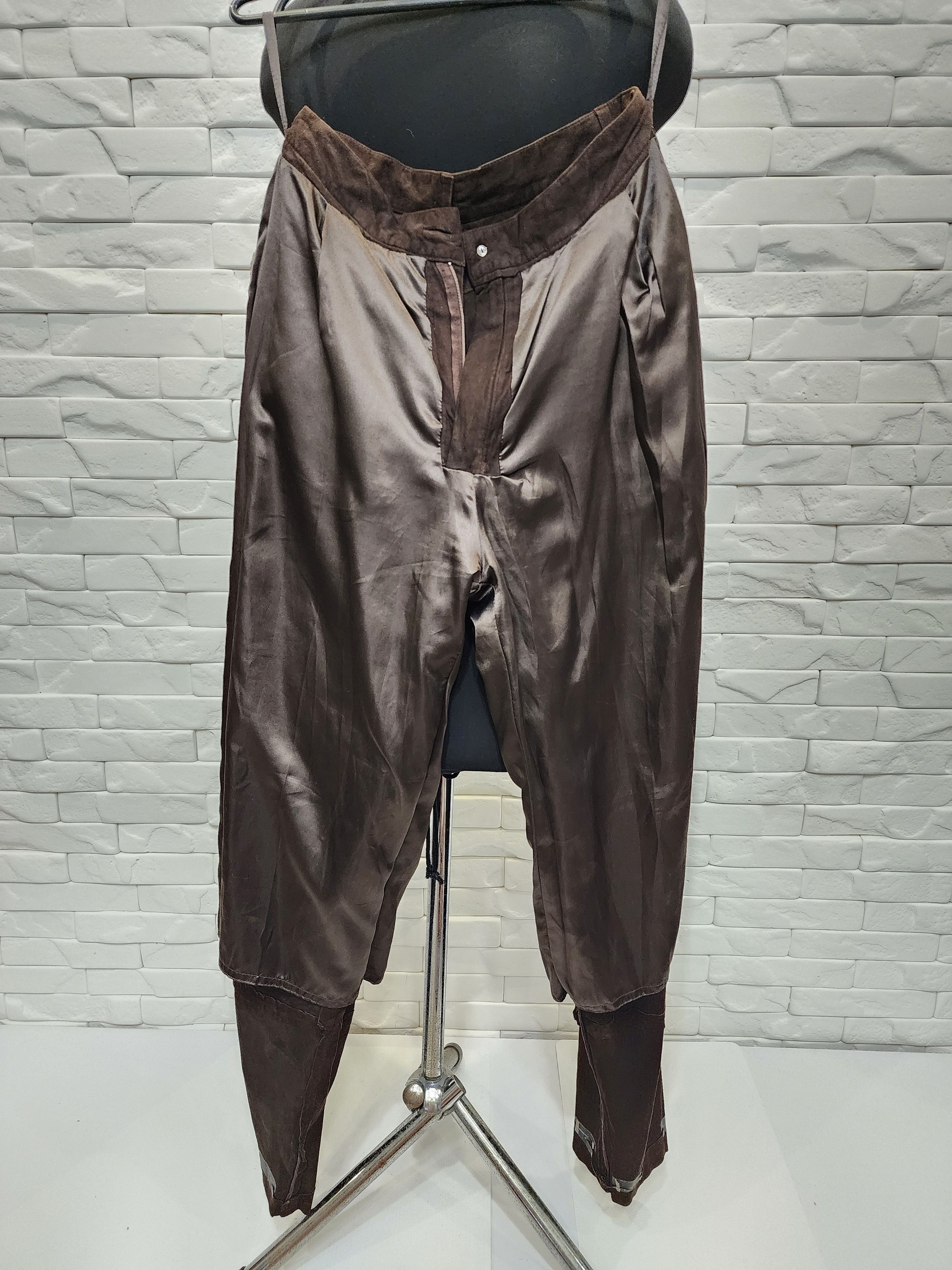 Genuine Leather Men's brown nubuck leather pants. Great men's pants. Size US 32 / EU 48 - 8 Thumbnail