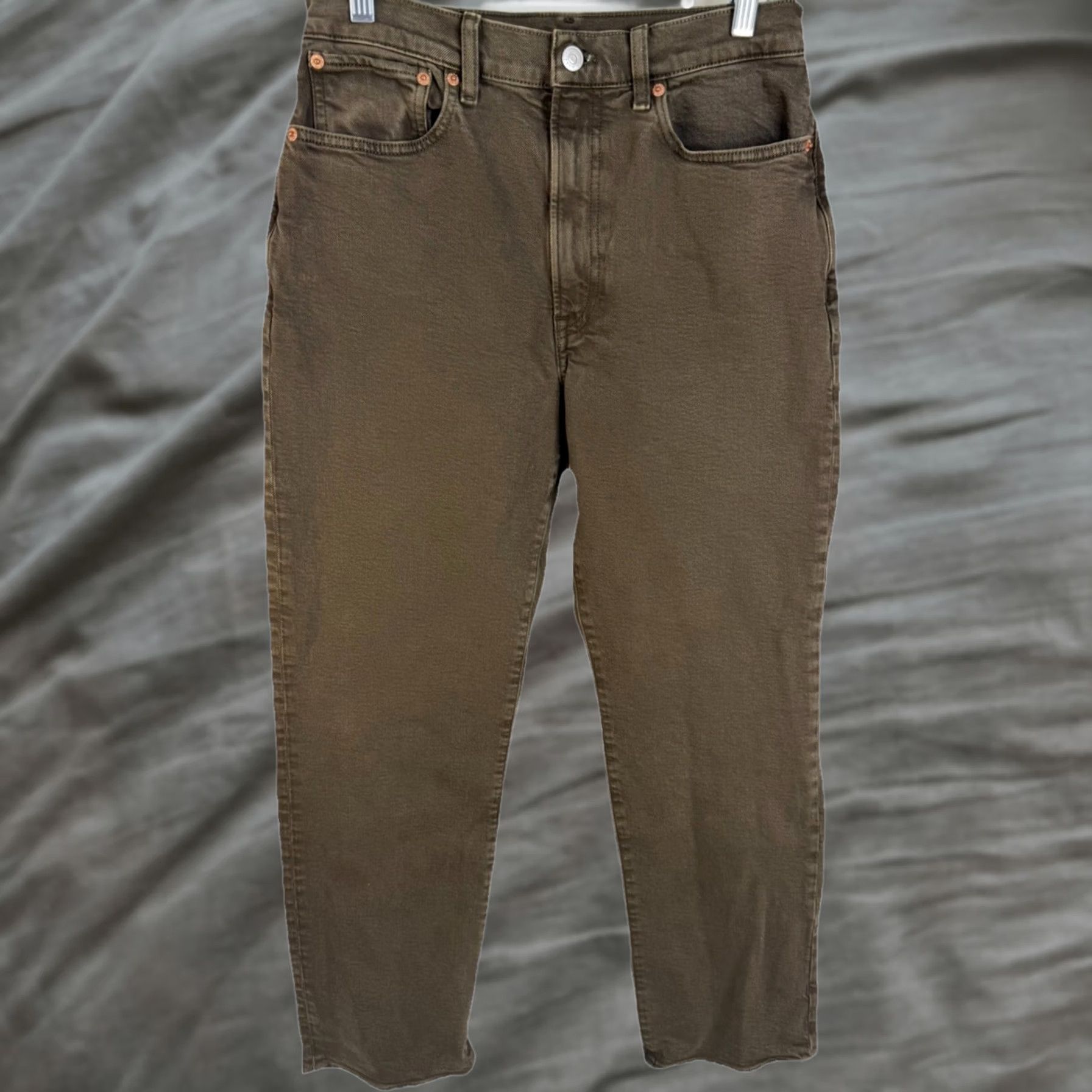 Buck Mason Rider Jeans Womens 29x30 High Rise Brown Stretch Twill, Women's