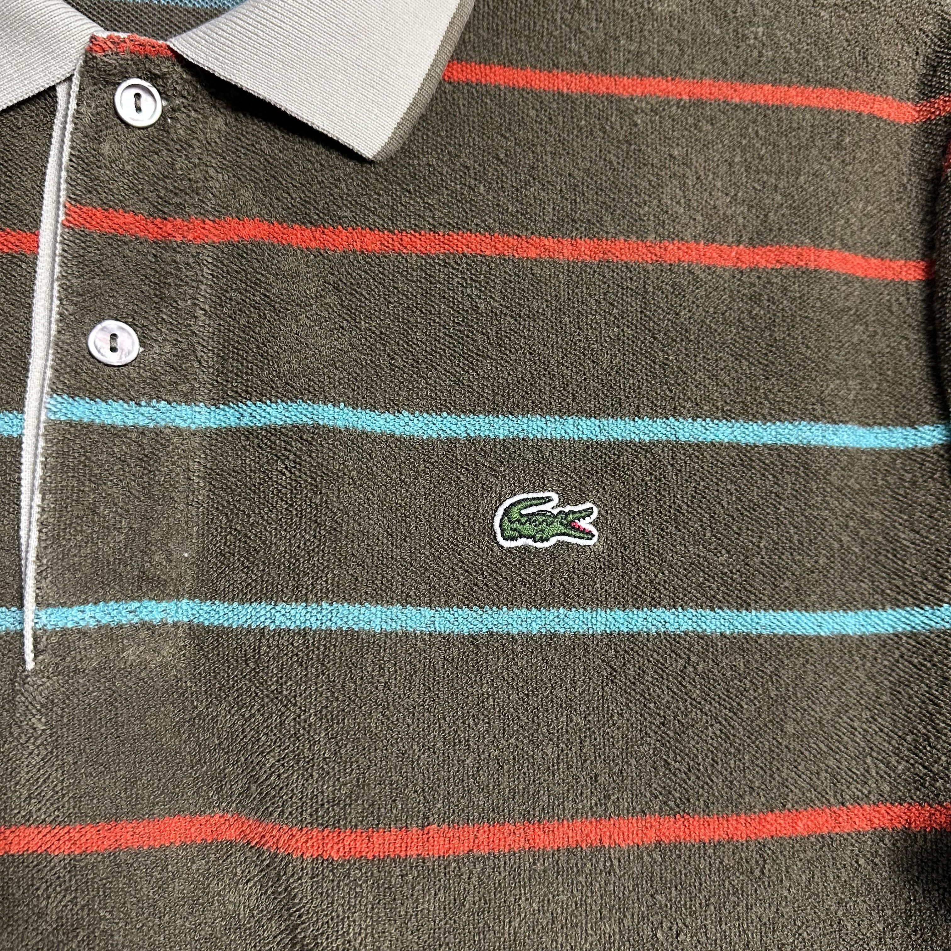 Lacoste 🔥RARE🔥Vtg Lacoste Stripes Towel Polo Shirt Made in Japan Size US XL / EU 56 / 4 - 3 Thumbnail