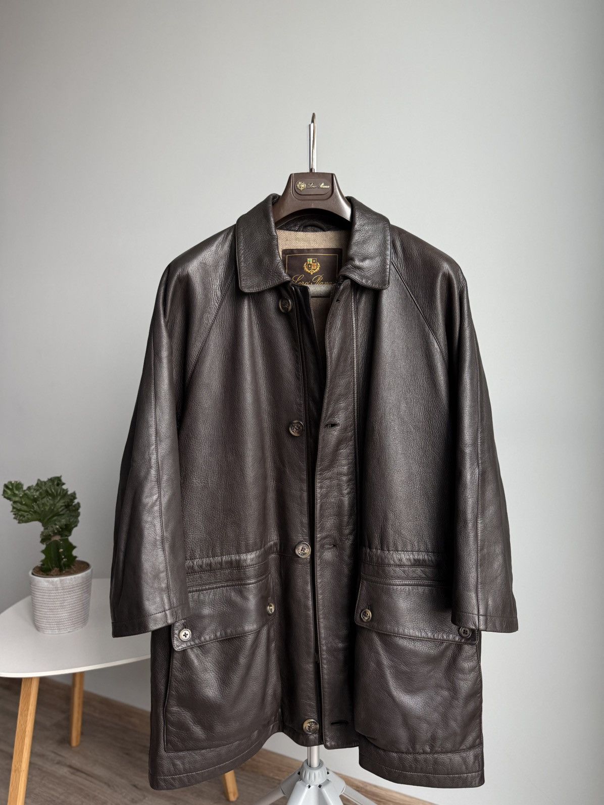 Loro Piana Loro Piana Brown Deer Leather Cashmere Lined Coat 3/4 sleeve Size US L / EU 52-54 / 3 - 2 Thumbnail