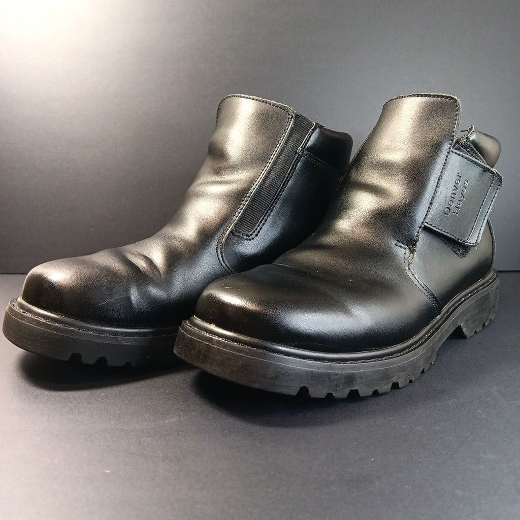 Denver Hayes Leather Denver Hays Slip On Hook And Loop Mens Combat Boots Size US 11 / EU 44 - 3 Thumbnail