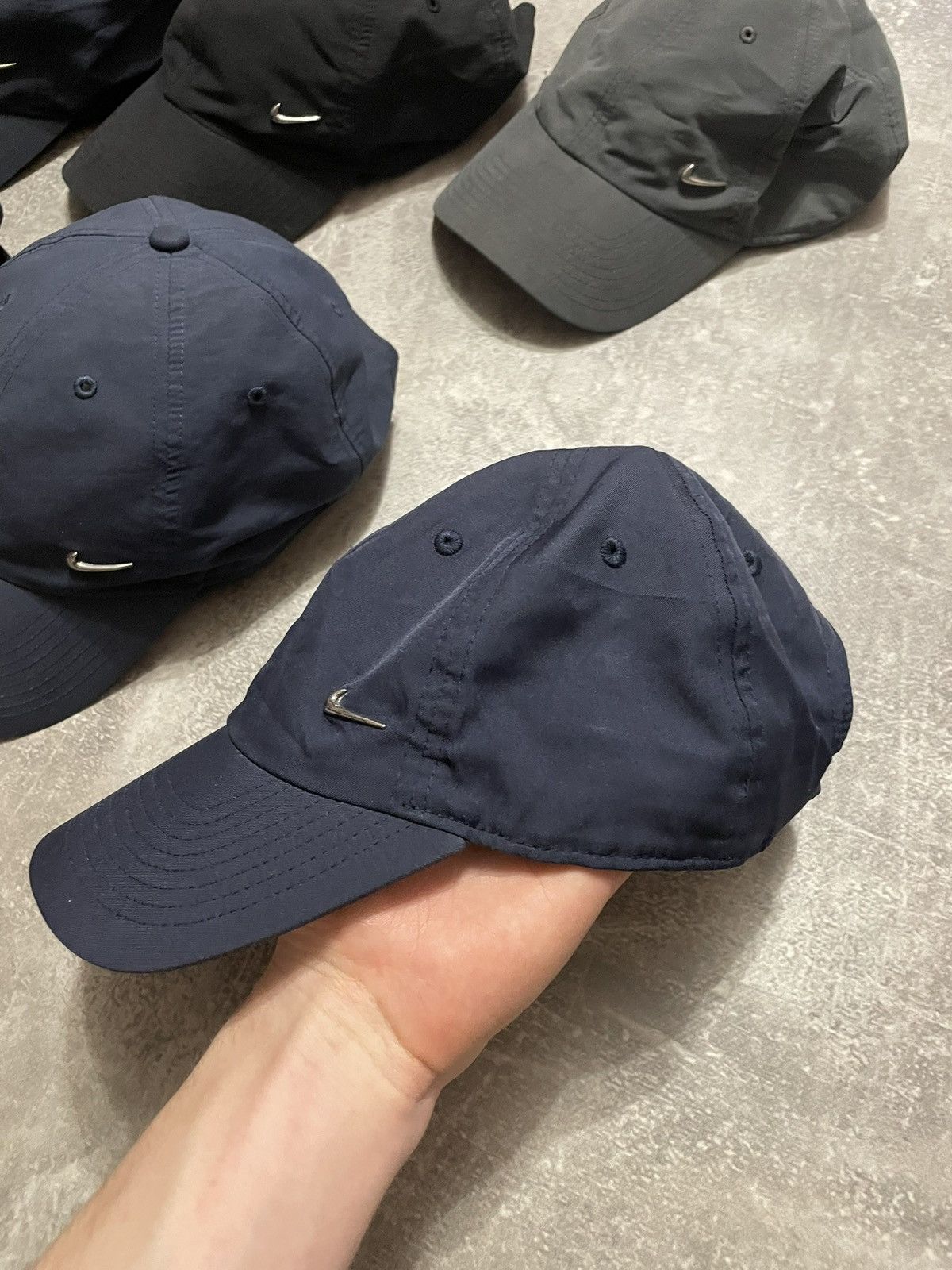 Nike × Vintage x6 Nike Metallic Swoosh Logo Cap Y2K Size ONE SIZE - 8 Thumbnail