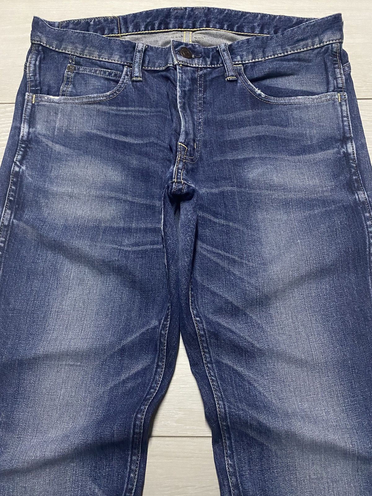 TMT Vintage Japanese TMT Faded Wash Straight Slim Jeans Size US 32 / EU 48 - 3 Thumbnail