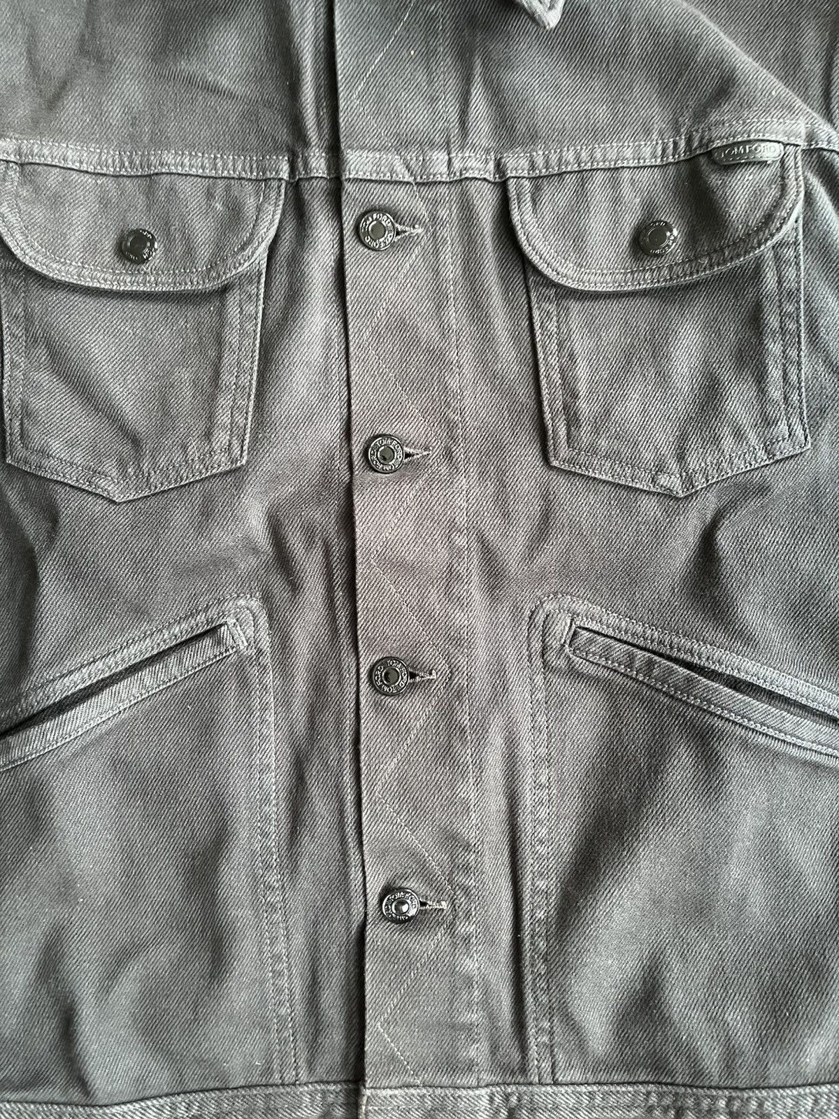 Tom Ford Tom Ford Icon Denim Jacket Size L Faded Black Size US L / EU 52-54 / 3 - 4 Thumbnail