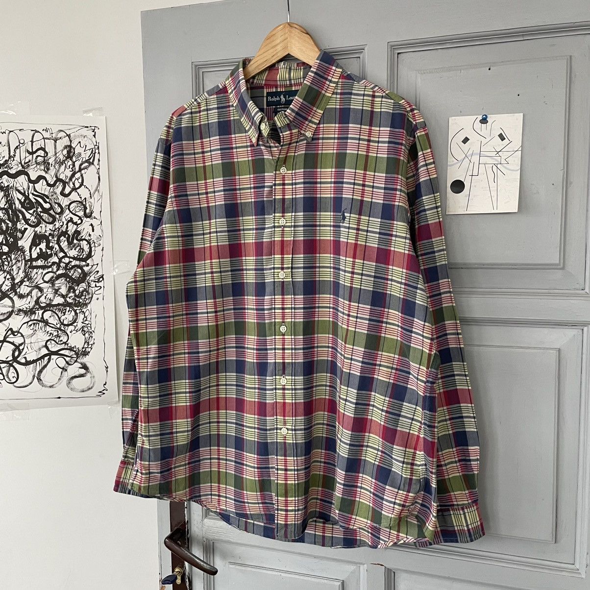Polo Ralph Lauren × Vintage Vintage 90’s Polo Ralph Lauren Multicoloured Shirt Button up Size US XL / EU 56 / 4 - 1 Thumbnail