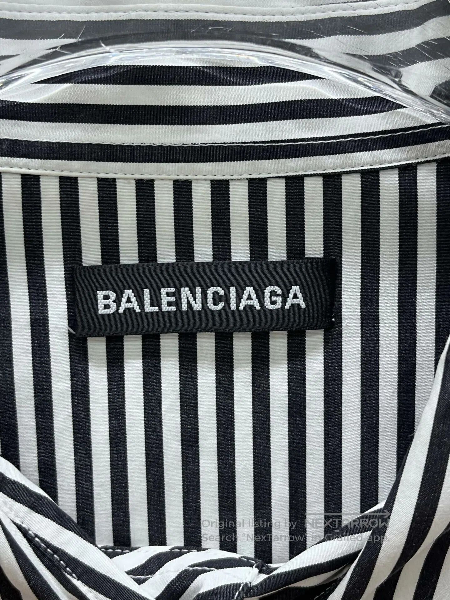 Balenciaga Balenciaga Embroidered Stripe Shirt Coat. Size US XS / EU 42 / 0 - 3 Thumbnail