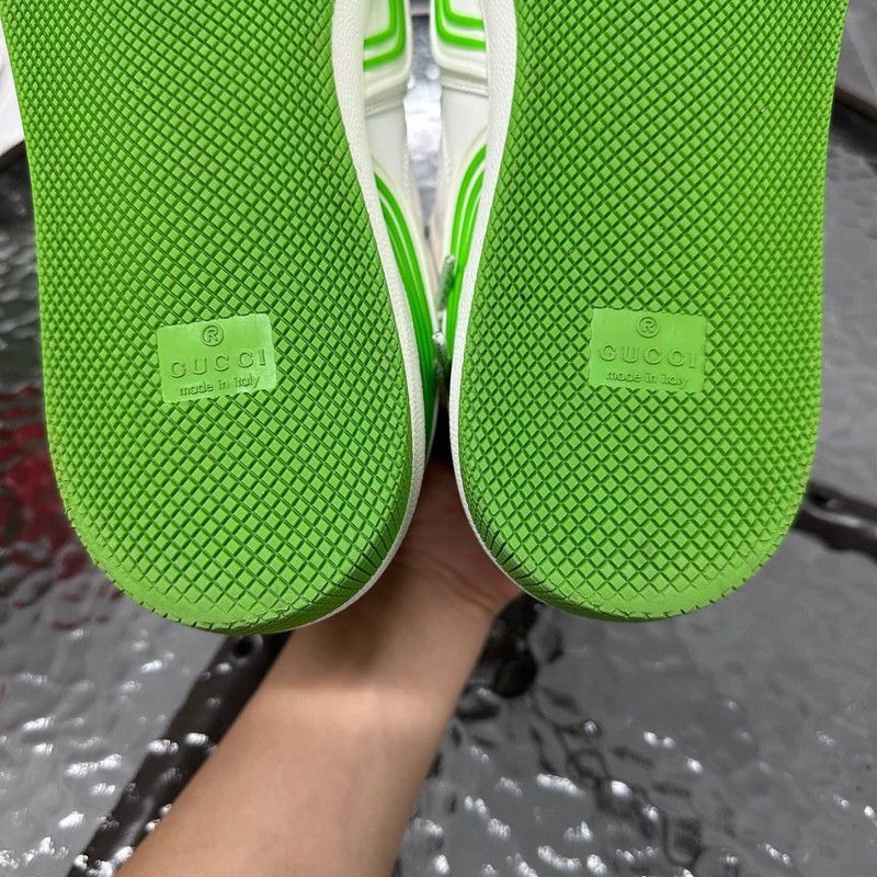 Gucci Gucci Basket Low Top Sneakers in White and Green - Size US 8.5 / EU 41-42 - 7 Thumbnail