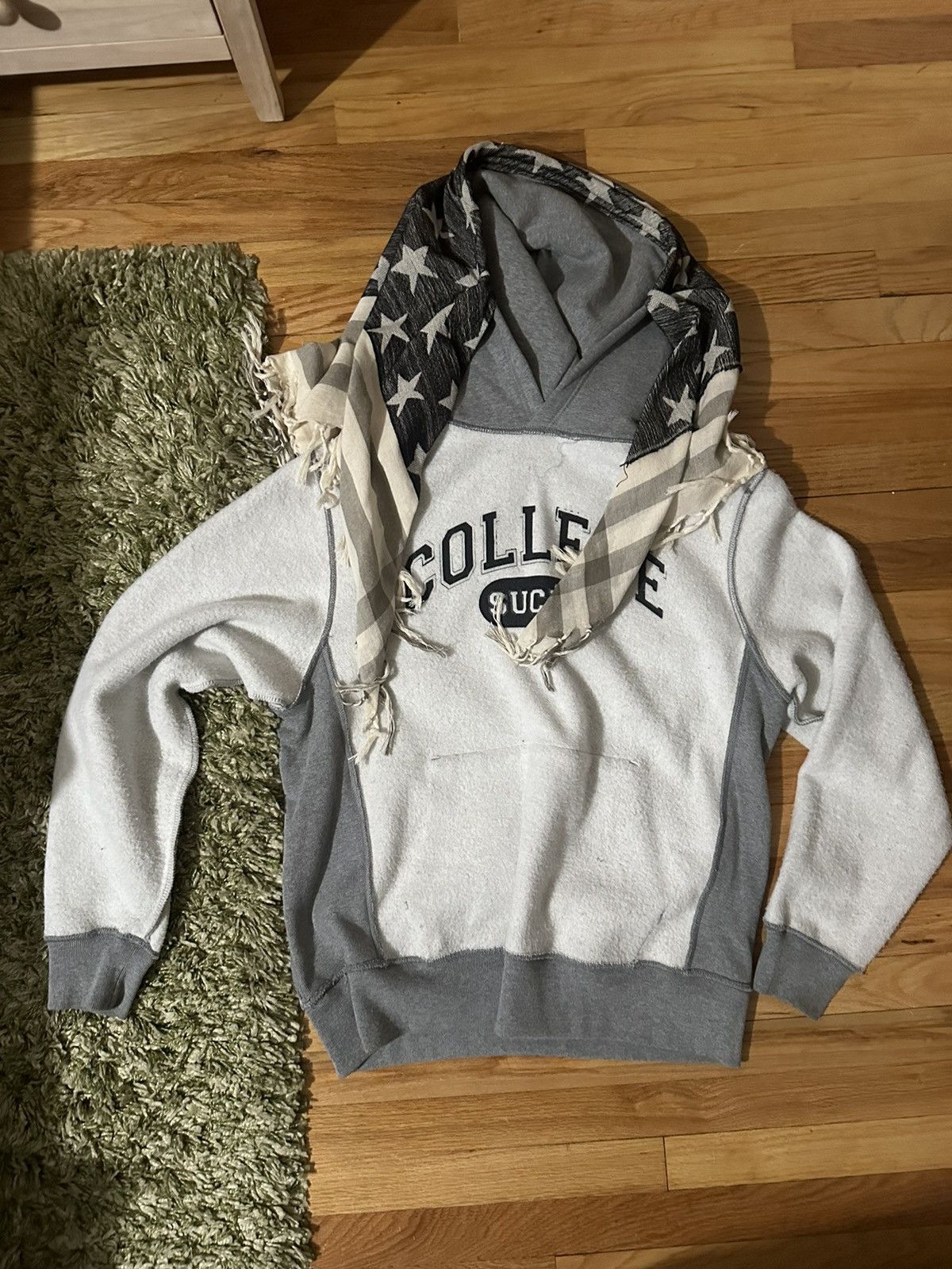 Custom Grimy Kids reverse “College Sucks” turban hoodie | Grailed