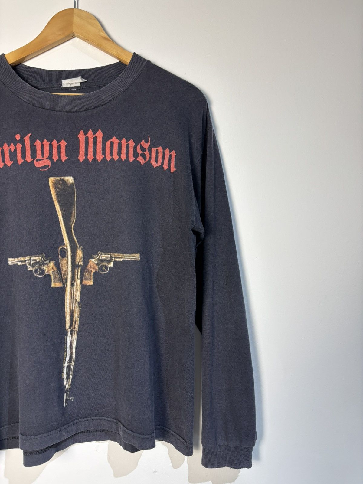 Band Tees Vintage Faded Boxy 2001 Marilyn Manson Holy Wood Size US M / EU 48-50 / 2 - 3 Thumbnail
