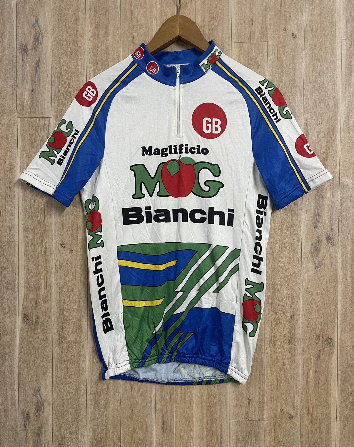 Bicycle × Vintage Vintage Bicycle Jersey Bianchi M Made in Italy Size US M / EU 48-50 / 2 - 1 Thumbnail