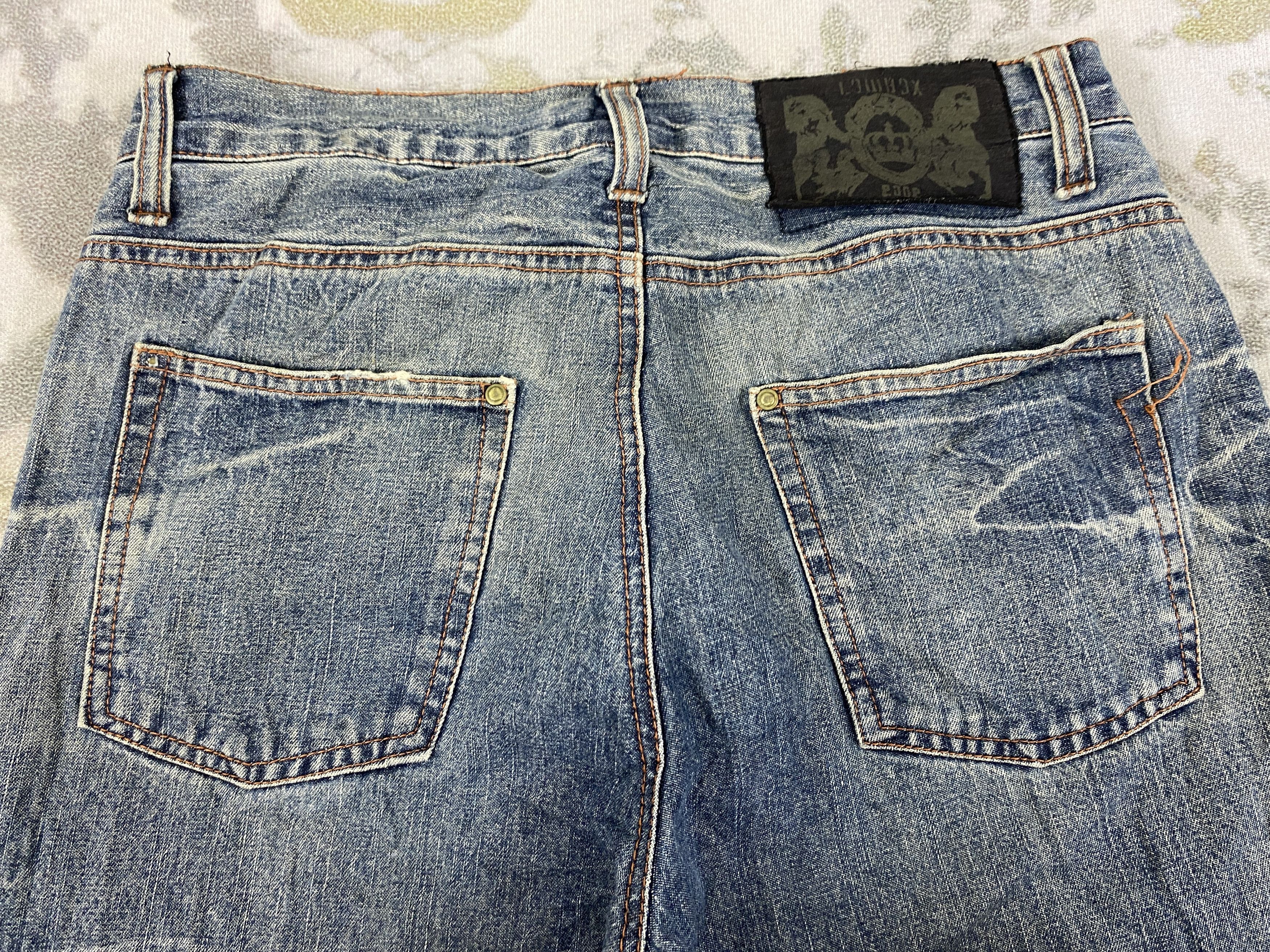 If Six Was Nine Distressed Blue Low Box Jeans 30x31.5 Denim- JN3834 Size US 30 / EU 46 - 4 Thumbnail