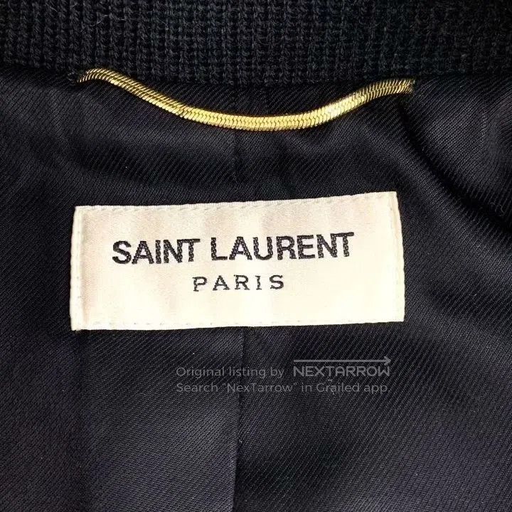 Saint Laurent Paris Saint Laurent Black Striped Baseball Jacket. Size US M / EU 48-50 / 2 - 5 Thumbnail