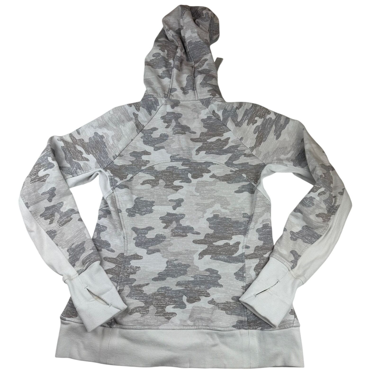 Athleta Athleta Camo Zip Hoodie Small Gray White Size S / US 4 / IT 40 - 2 Thumbnail
