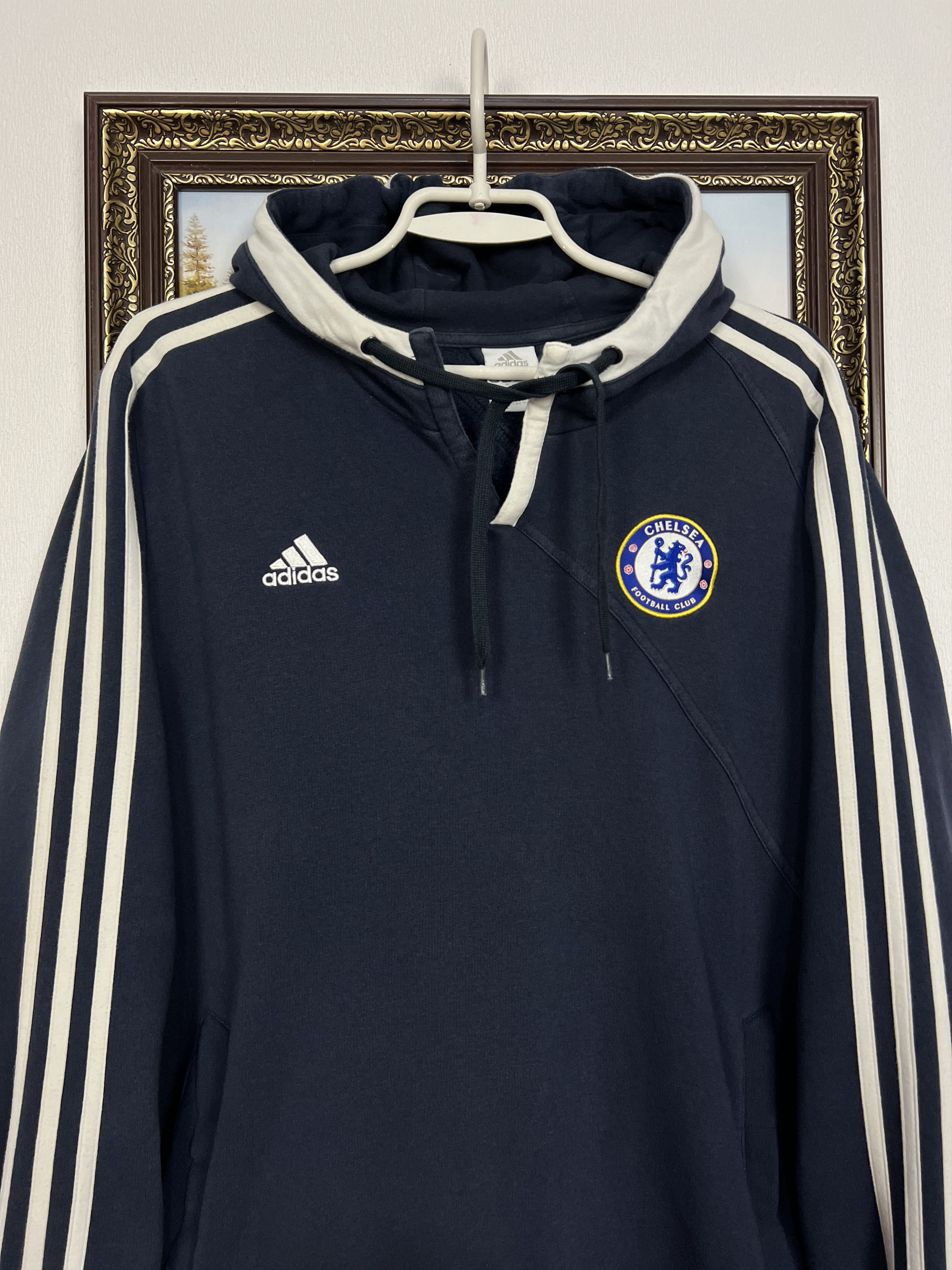 Adidas Vintage Chelsea Football Jacket Soccer Track Top Hoodie Size US M / EU 48-50 / 2 - 2 Thumbnail