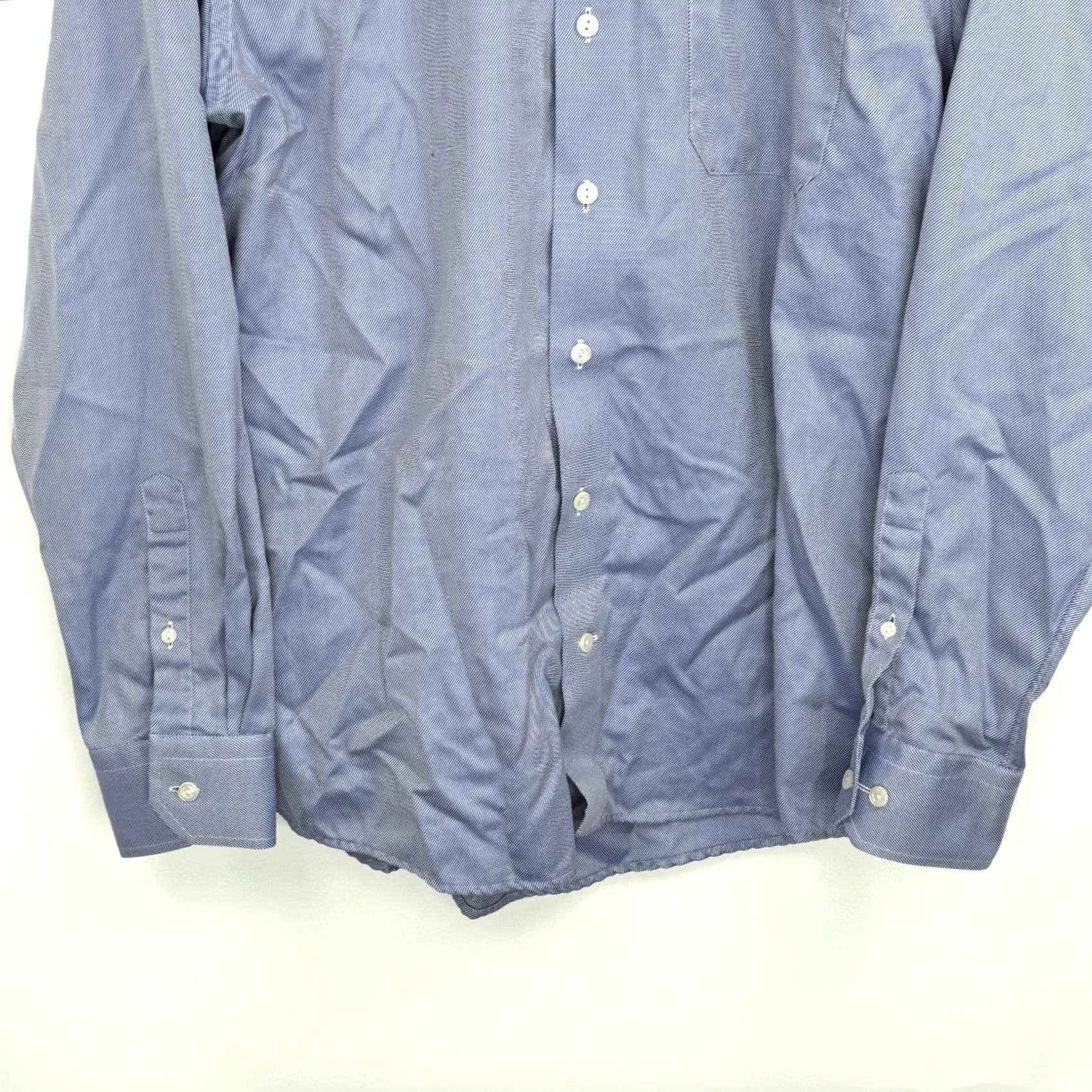 Eton Etón Dress Shirt Mens 41 Blue Striped Classic Fit Twill Shirt Size 42R - 7 Thumbnail