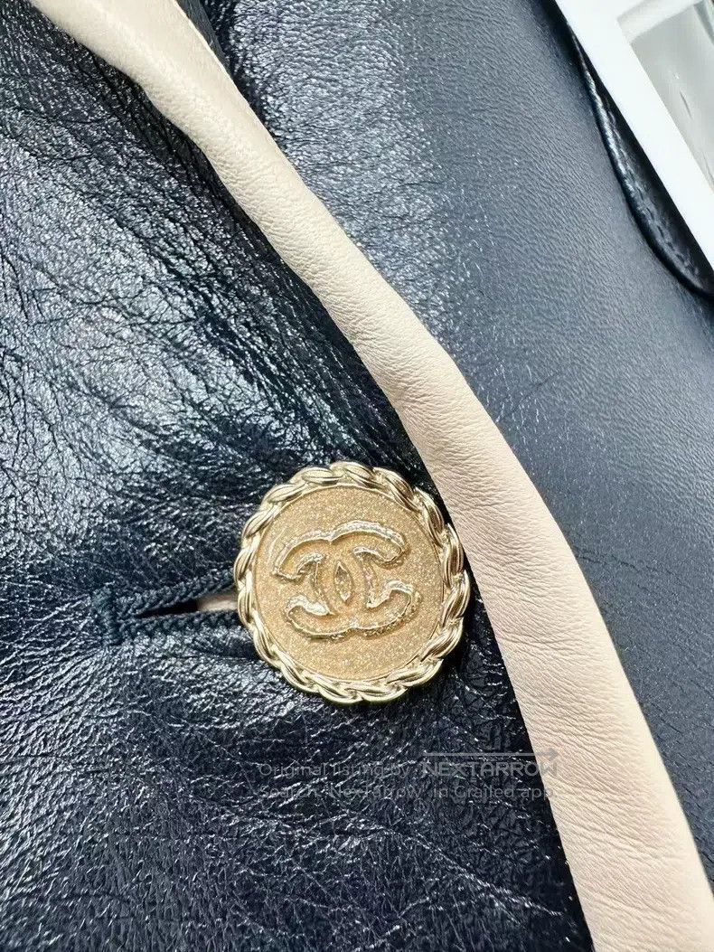 Chanel Chanel Beach series out-of-print dark blue leather jacket Size XXS / US 00 / IT 34 - 6 Thumbnail