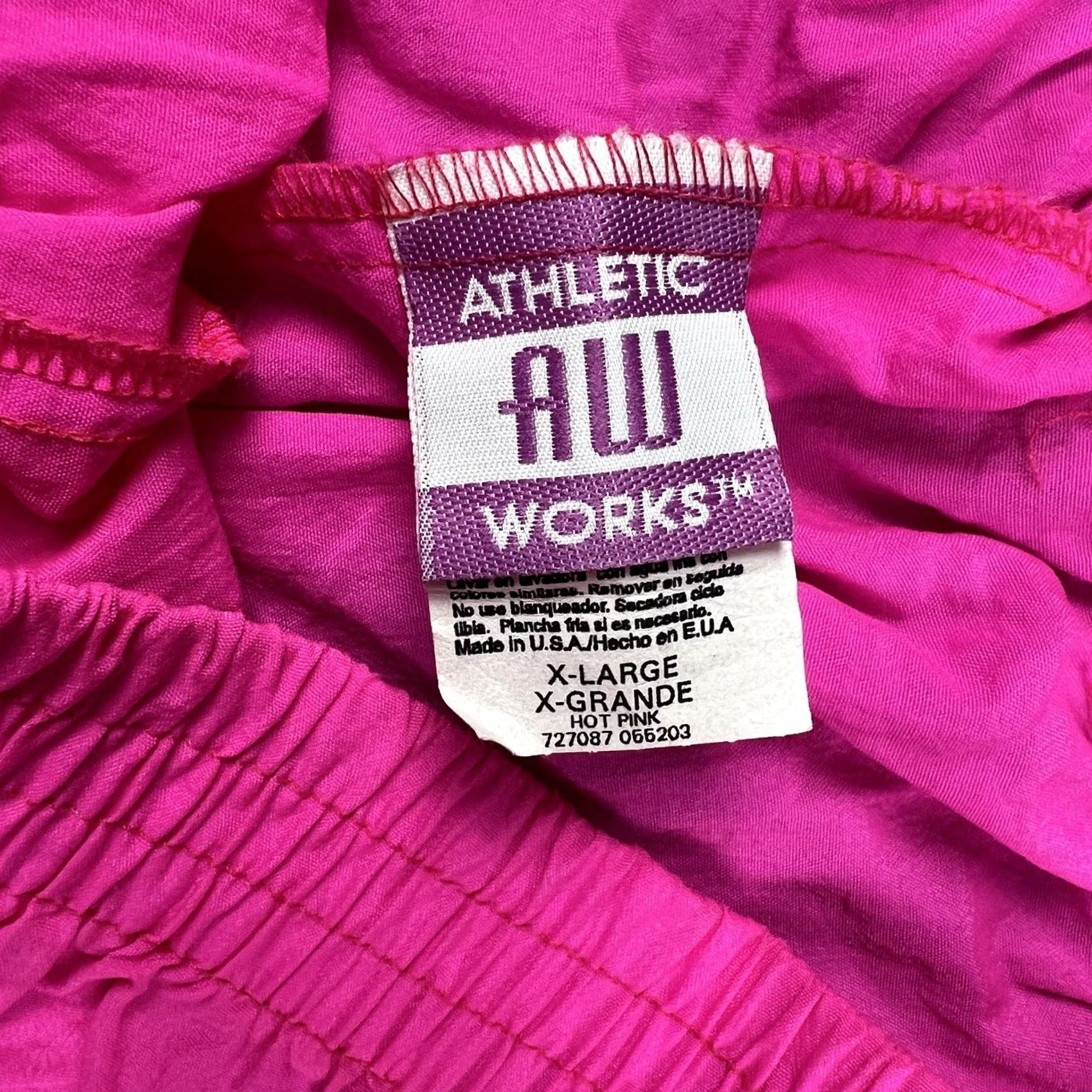 Athletic Works VINTAGE 90s Neon Pink 30” Waist Nylon Lightweight Summer Shorts Women XL Athletic Works/Nylon/Activewear Size 40" / US 18 - 2 Thumbnail