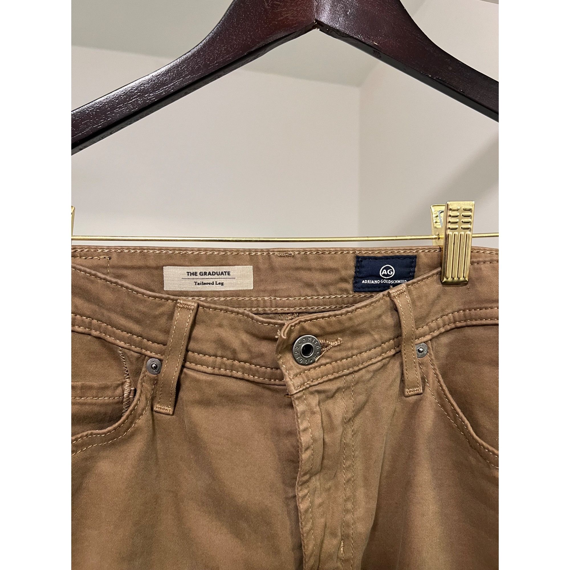AG Adriano Goldschmied Adriano Goldschmied The Graduate Tailored Leg Mens Khakis - Size US 30 / EU 46 - 2 Thumbnail