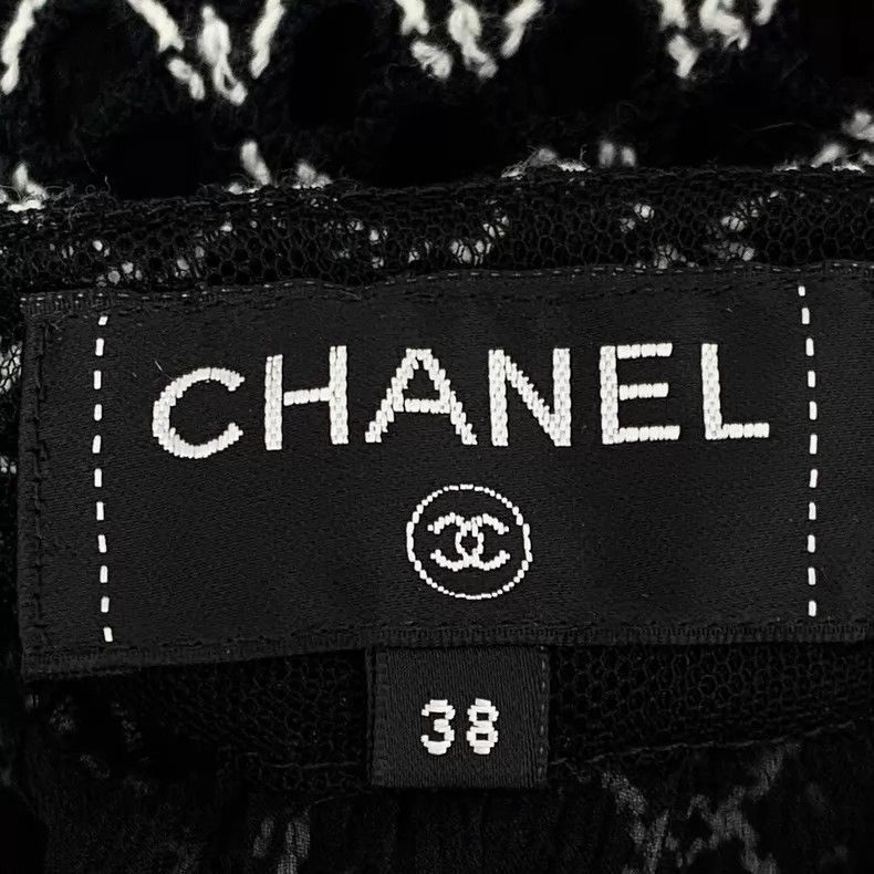Chanel Chanel Black hollow woven cotton casual knitted tweed trou Size 25" / US 0 / IT 36 - 6 Thumbnail