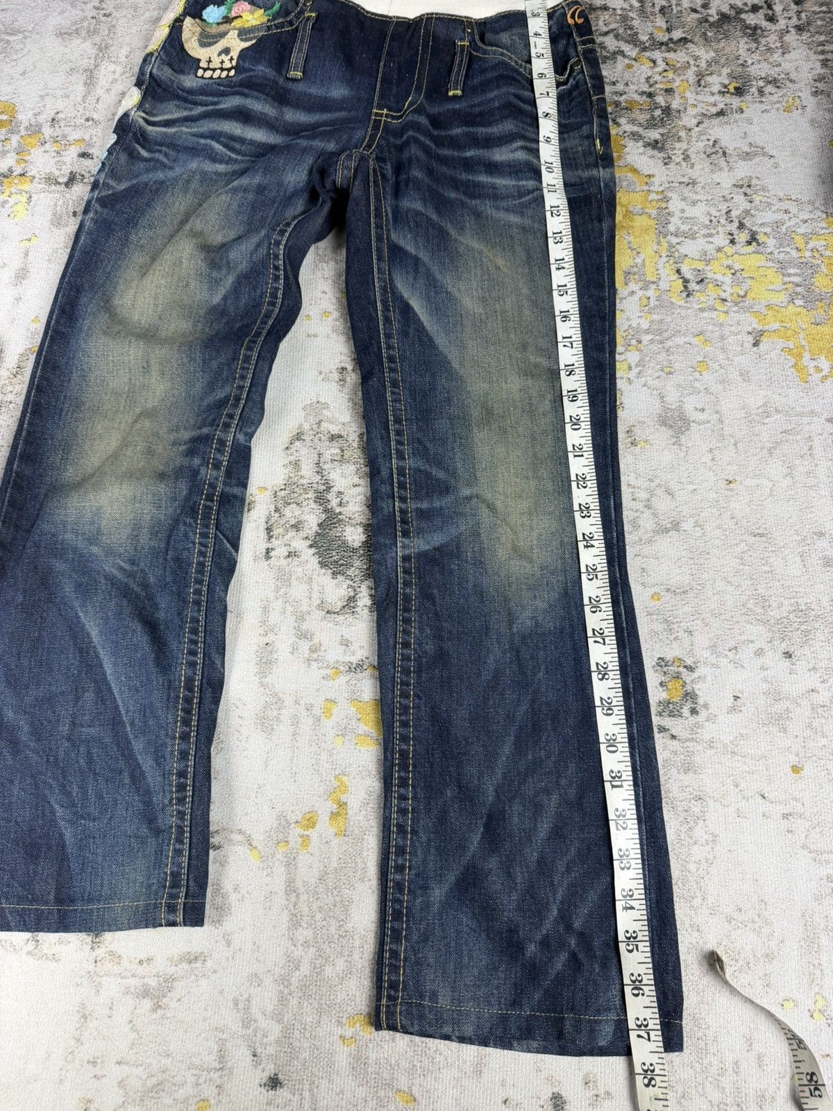 Tornado Mart Rare Lolita Yoshitomo Nara Skull Jeans Size US 29 - 5 Thumbnail