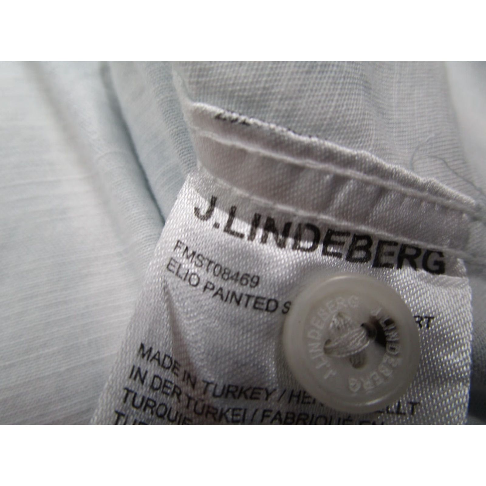 J.Lindeberg J.Lindeberg Shirt Mens Large Blue Elio Painted Striped Button Up Camp Casual Size US L / EU 52-54 / 3 - 4 Thumbnail