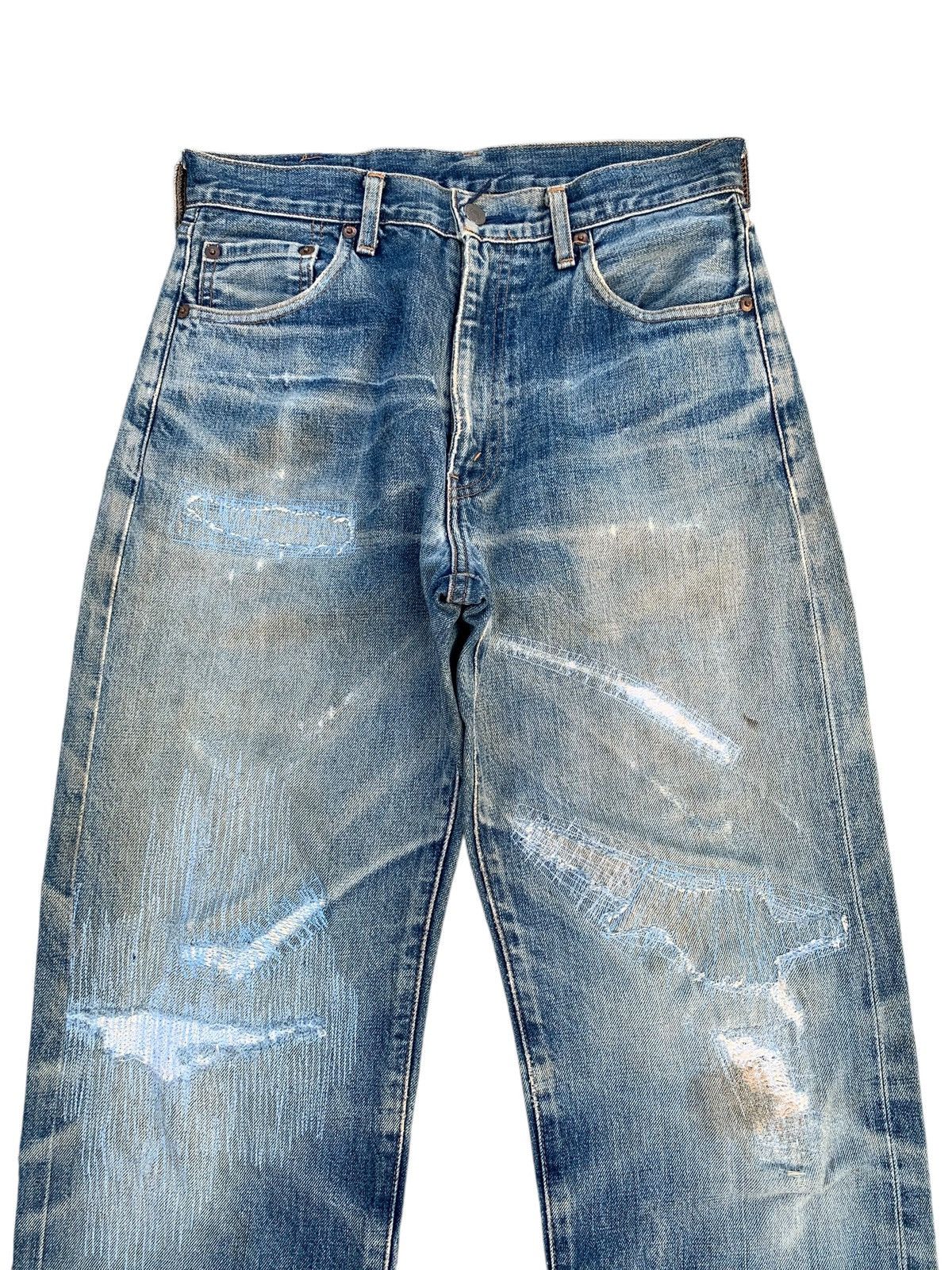 Levi's VINTAGE LEVIS 504Z BIG E TRASHER SELVEDGE DISTRESSED DENIM Size US 30 / EU 46 - 6 Thumbnail