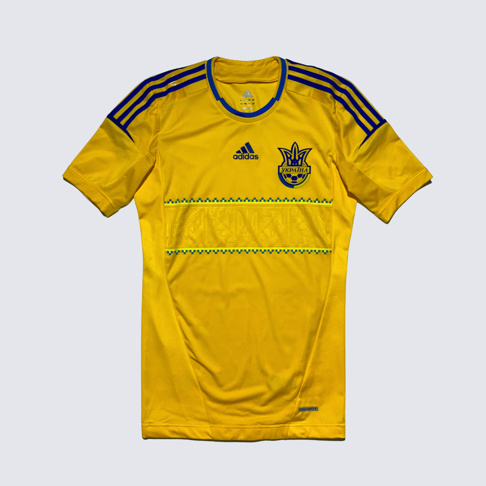 Adidas 2012 Ukraine Home Techfit Adidas X12066 Size US L / EU 52-54 / 3 - 1 Thumbnail