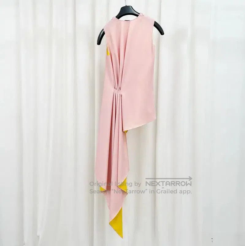 Dior Dior Asymmetrical Dress in Pink and Yellow . Size S / US 4 / IT 40 - 2 Thumbnail