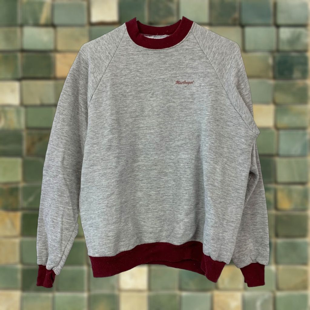 McGregor VINTAGE MacGregor Sweatshirt XL Crew Neck Unisex Adults Gray Two Tone 80s 90s Pullover All Seasons Shirt Size US XL / EU 56 / 4 - 1 Thumbnail
