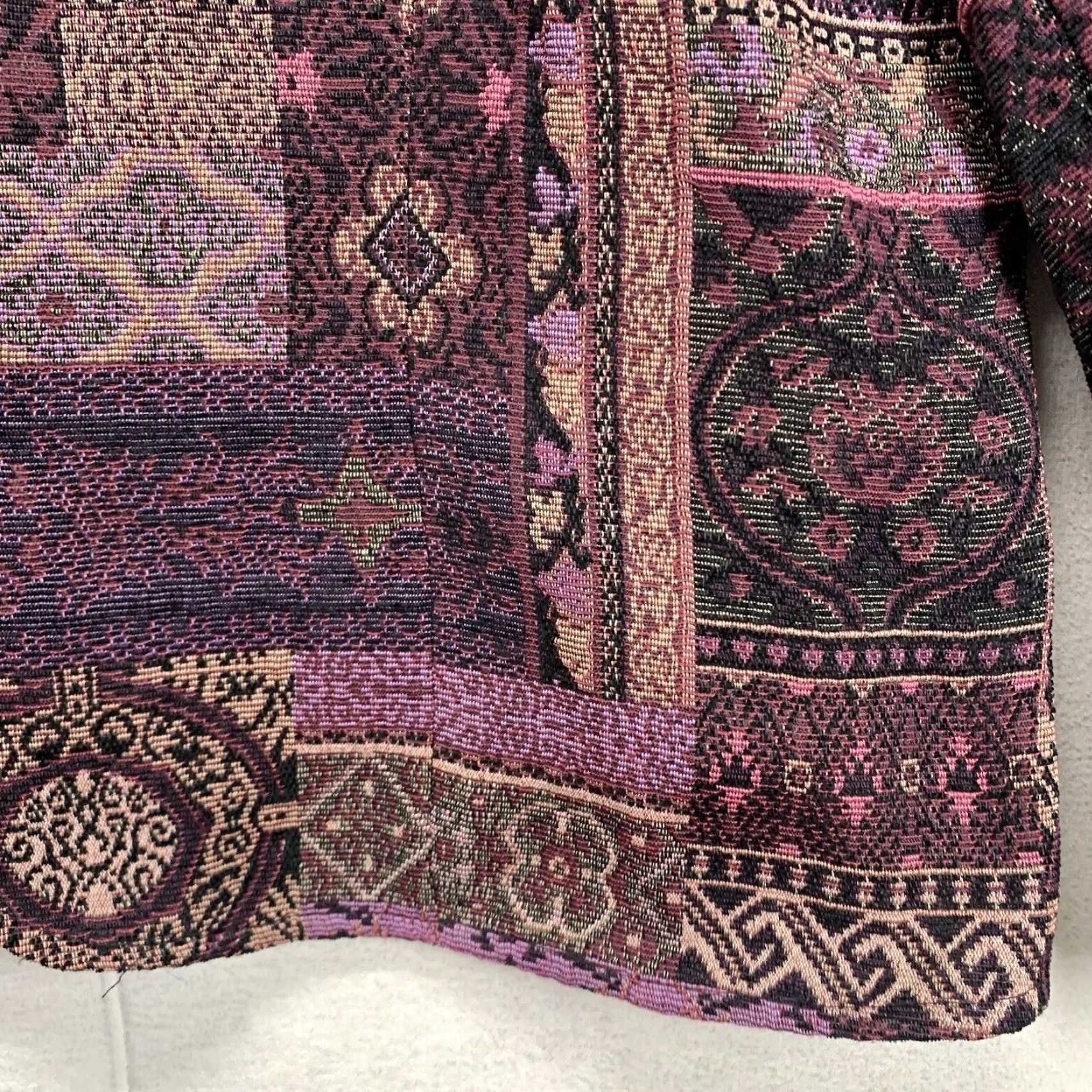 Vintage VINTAGE Dressbarn Purple Tapestry Brocade Blazer Jacket 2X Women Casual Formal Fall Winter Size XXL / US 16-18 / IT 52-54 - 7 Thumbnail