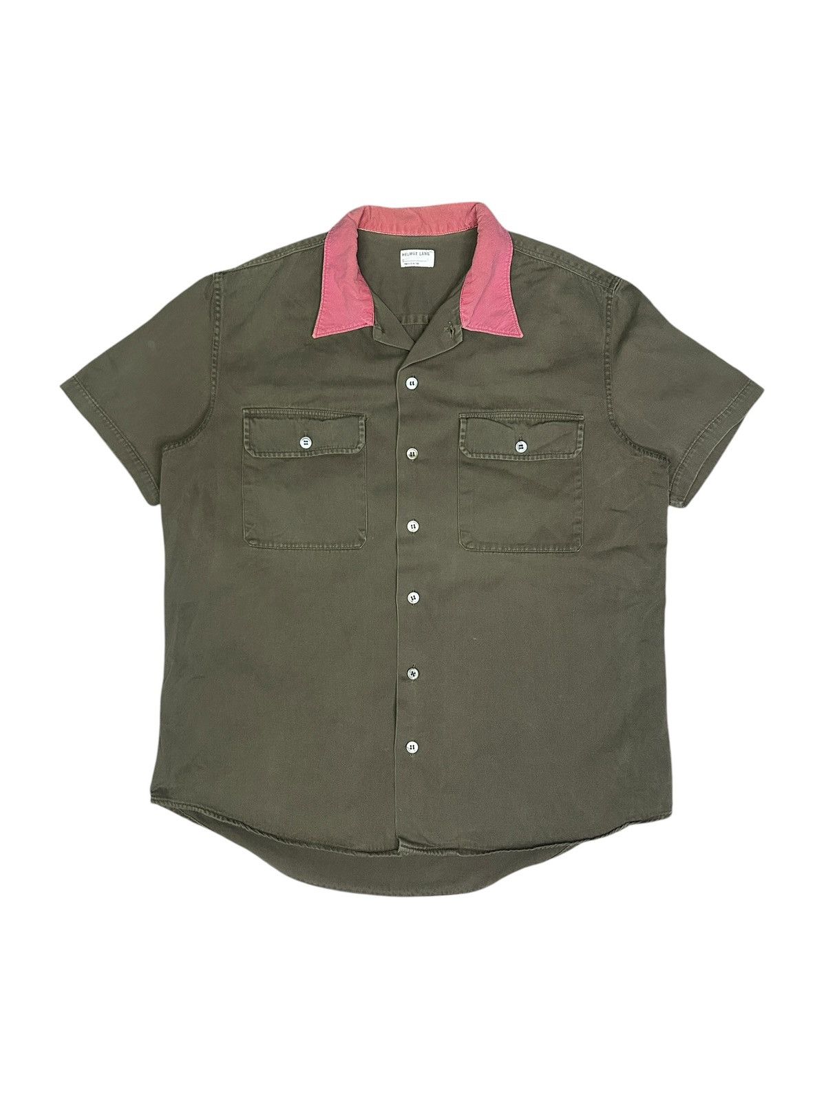 Helmut Lang S/S 97 Contrast Collar Military Shirt Size US L / EU 52-54 / 3 - 1 Thumbnail