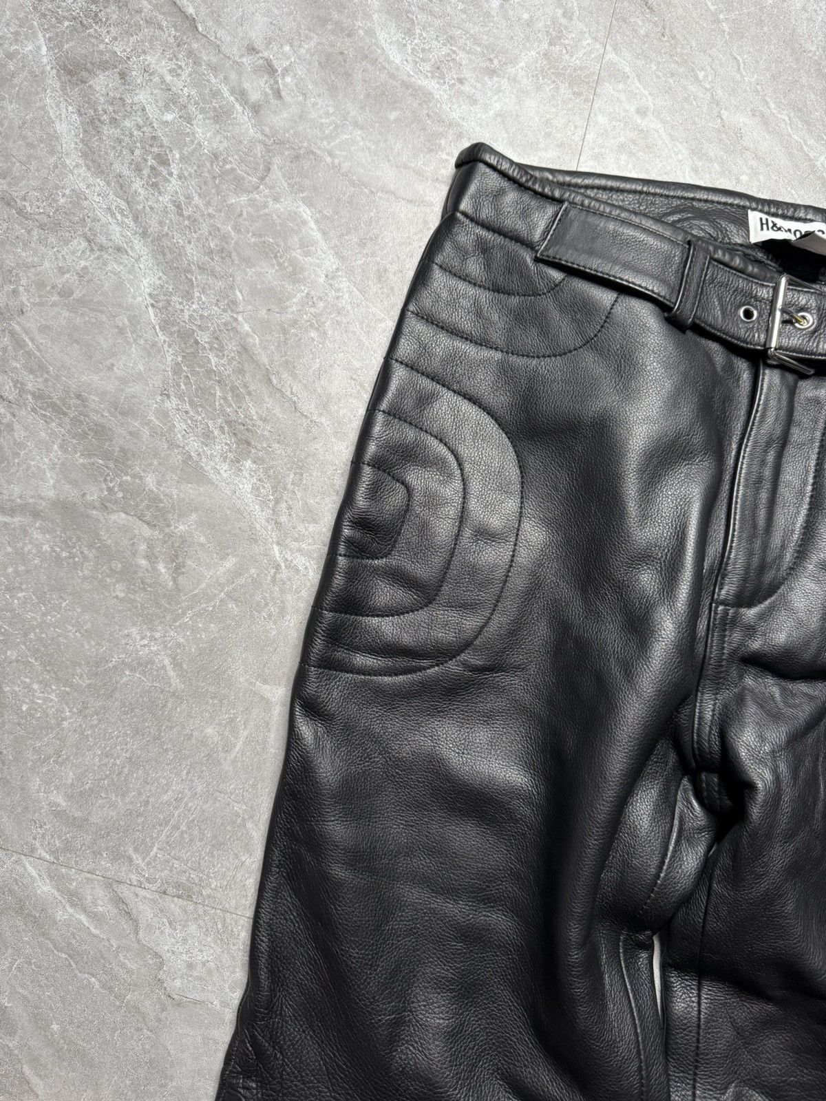 H&M × Moschino H&M x Moschino By jeremy Scott Leather Biker Pants Size US 29 - 5 Thumbnail