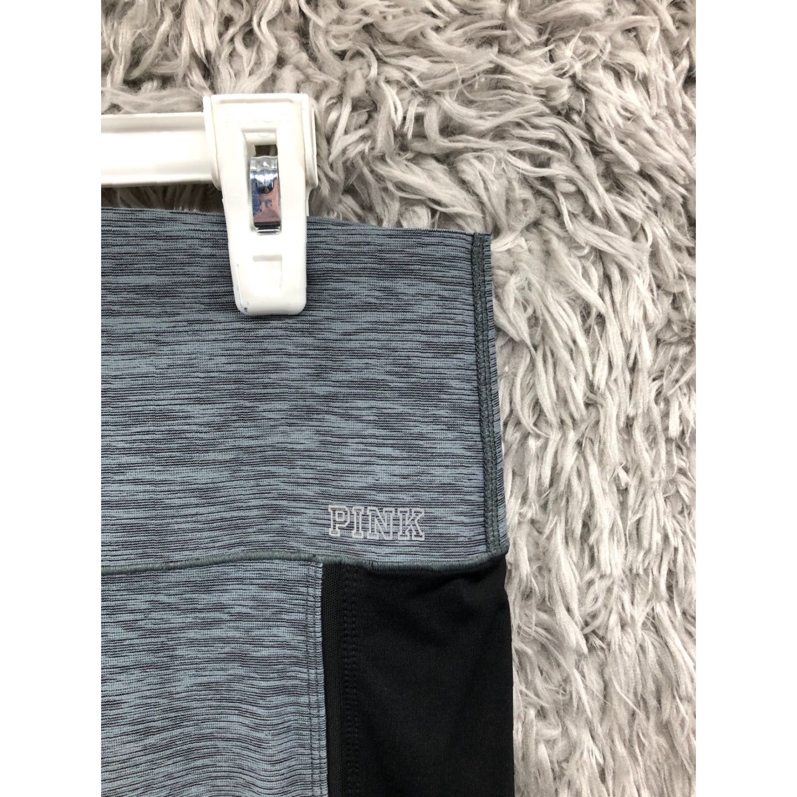 Pinko PINK Leggings Womens M Gray Logo Athletic Yoga Polyester Skinny Inseam 28in Size 32" / US 10 / IT 46 - 2 Thumbnail