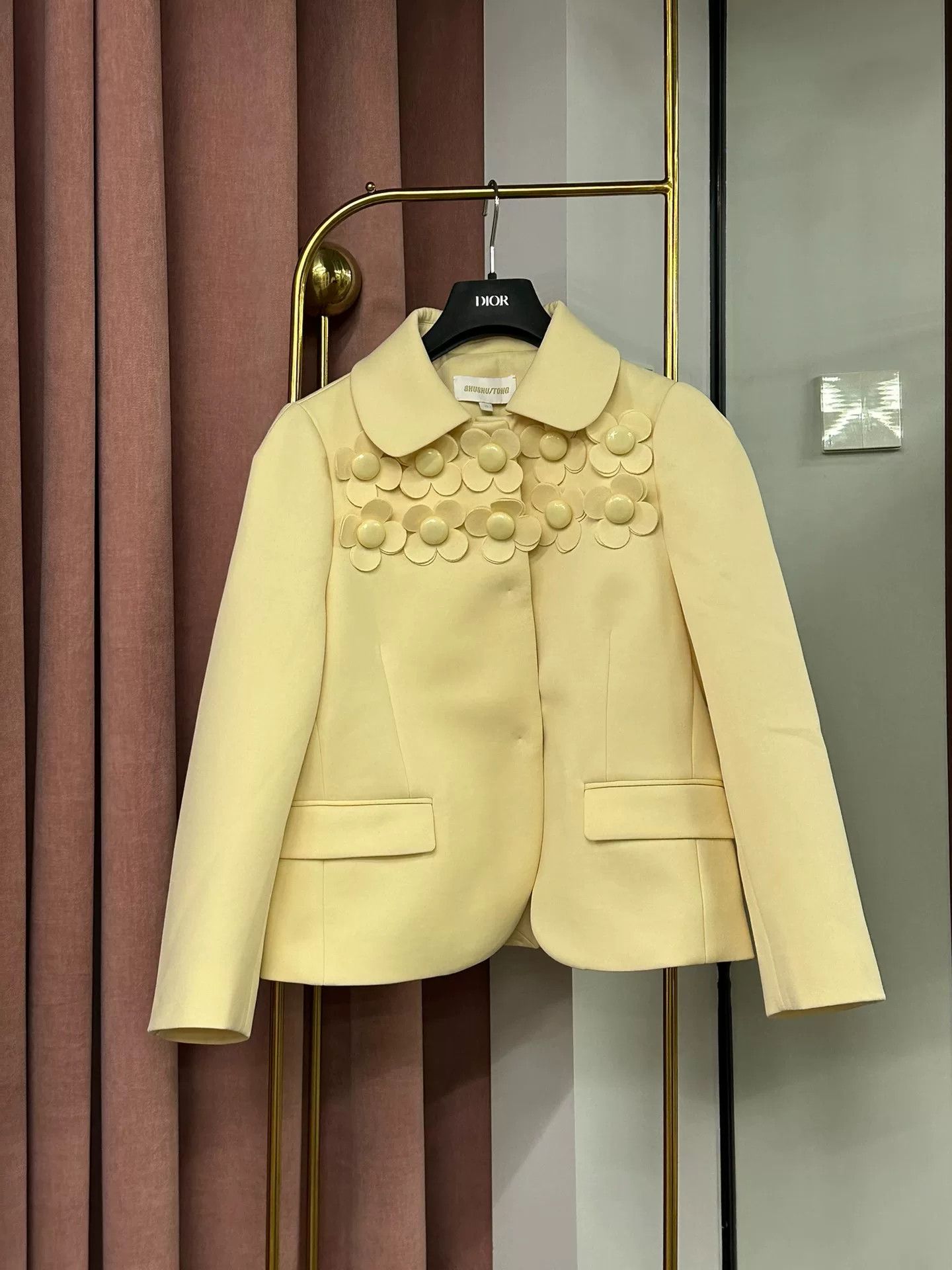 DEN IM by SIKI IM Shushu/tong Yellow Flower Blazer Size M / US 6-8 / IT 42-44 - 1 Thumbnail
