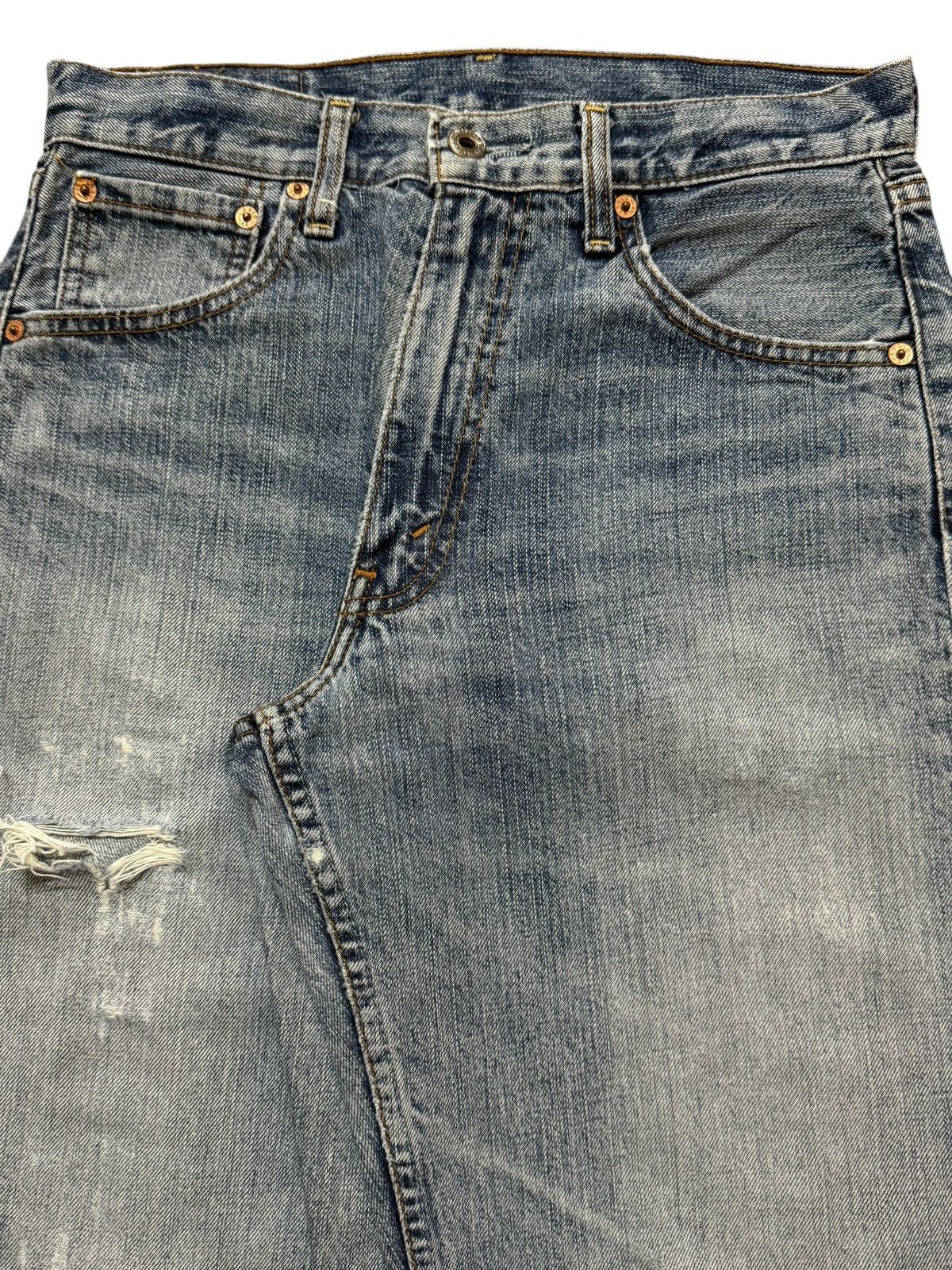 Levi's Vintage 90s Levis 503 Faded Wash Distressed Wide Leg Baggy Size US 28 / EU 44 - 3 Thumbnail
