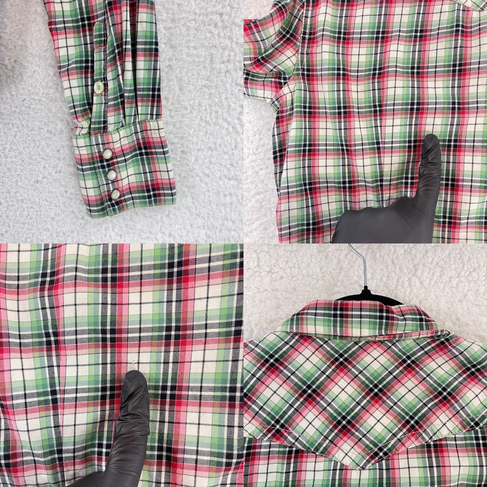 Polo Ralph Lauren Polo Ralph Lauren Shirt Womens Medium Pink Plaid Snap Button Long Sleeve 100% Cotton Size M / US 6-8 / IT 42-44 - 9 Thumbnail