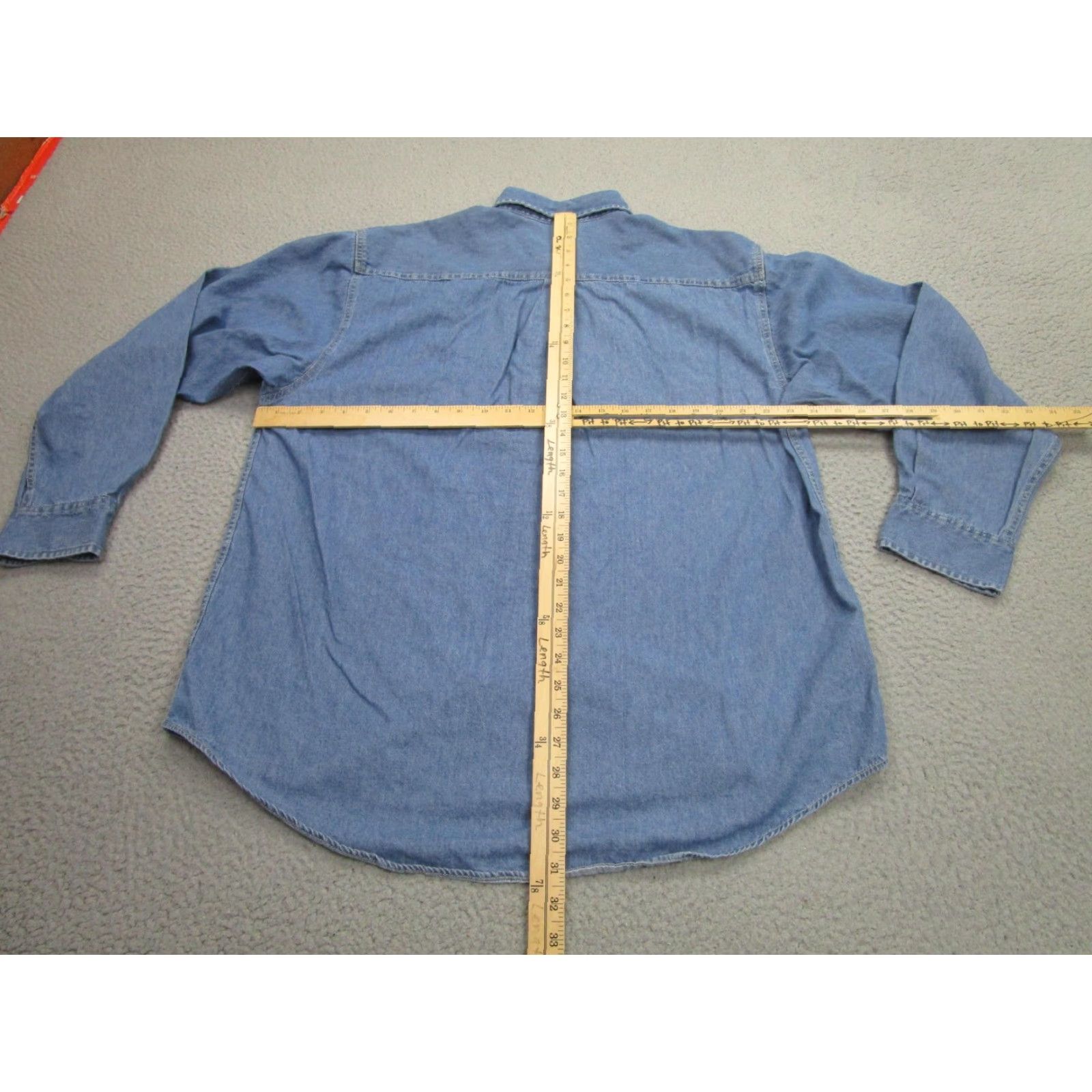 Port Authority Port Authority Shirt Mens XL Blue Denim Long Sleeve NBC Universal Embroidered Size US XL / EU 56 / 4 - 6 Thumbnail