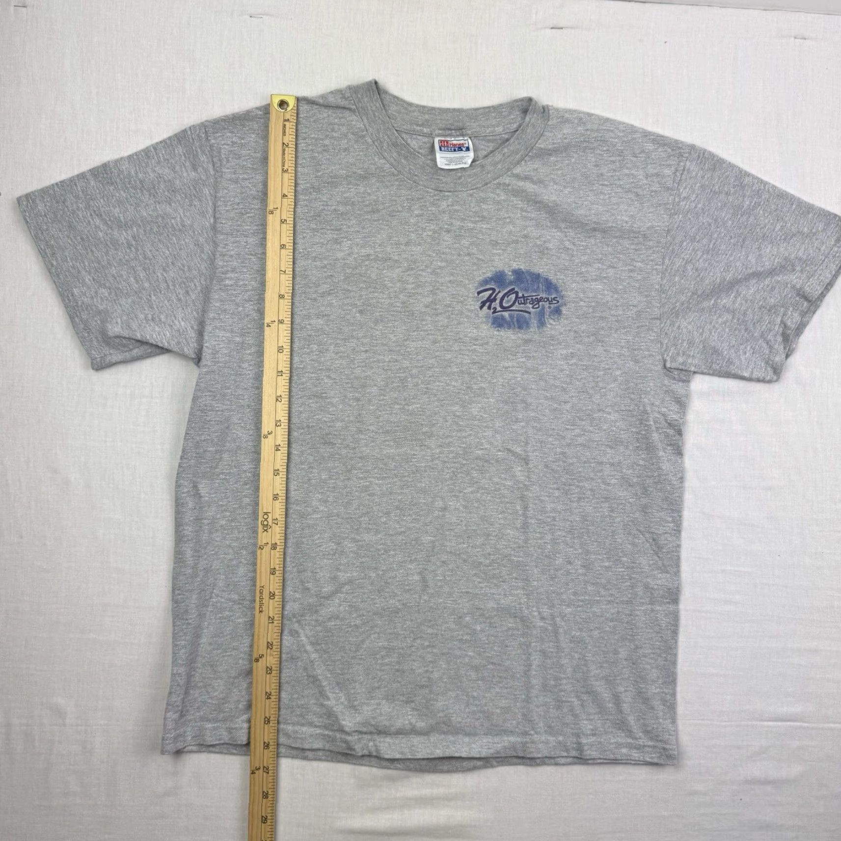 Hanes VINTAGE Hanes Surf T Shirt Adult Large Gray Beach 90s Ocean Sea Quote Mens Size US L / EU 52-54 / 3 - 6 Thumbnail