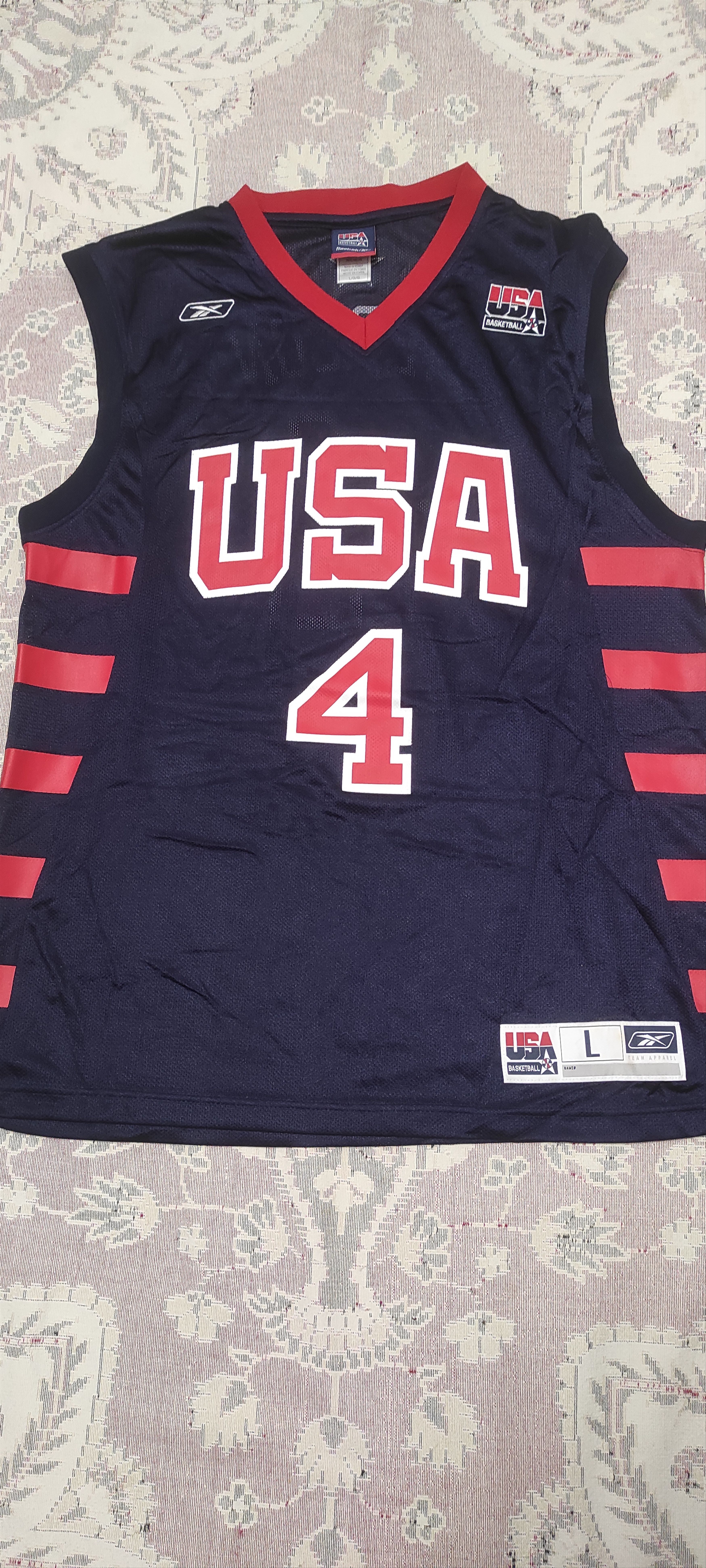 USA National Team Basketball Shirt Jersey Reebok #4 Iverson