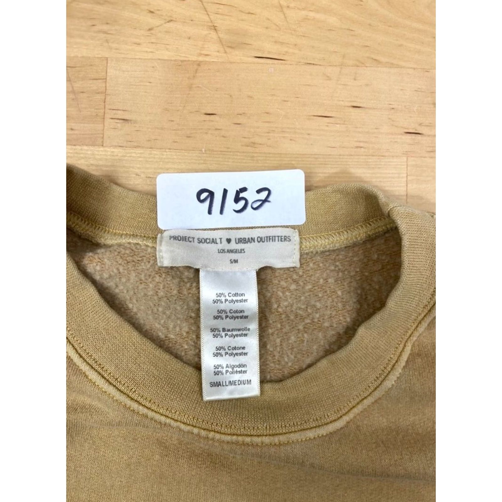 Urban Outfitters Urban Outfitters Project Social T Sweatshirt S/M Beige Graphic Print 70s Festival Grunge Psychedelic Happy Thoughts Mens Women Girls Boys Size S / US 4 / IT 40 - 3 Thumbnail