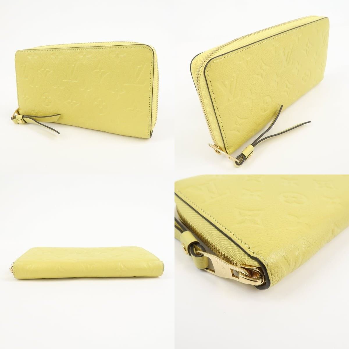 Louis Vuitton Louis Vuitton Monogram Zippy Wallet in Calfskin Yellow Size ONE SIZE - 3 Thumbnail