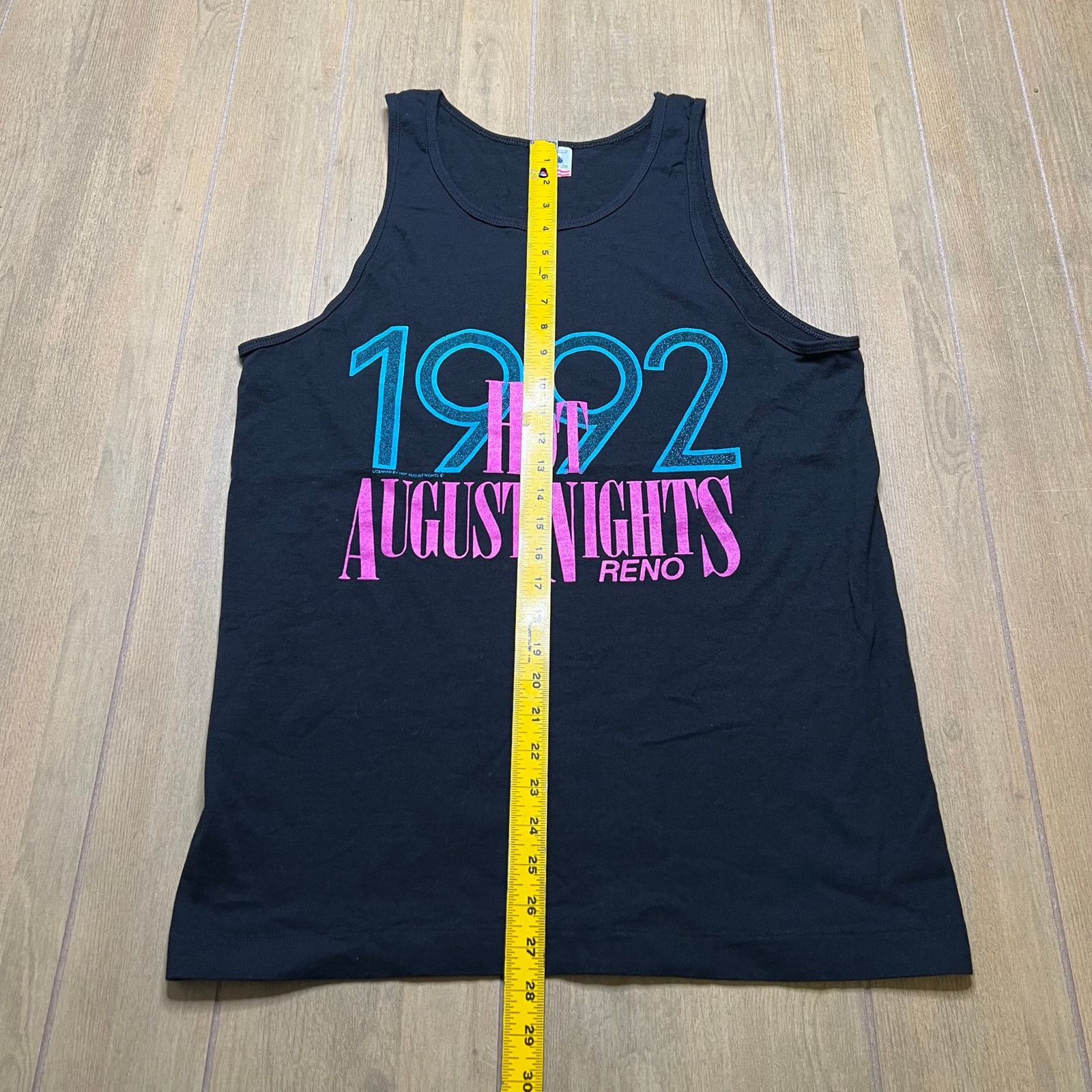 Fruit Of The Loom Vintage 90s Hot August Nights Reno Men's Tank Top Black Sz L Size US L / EU 52-54 / 3 - 6 Thumbnail
