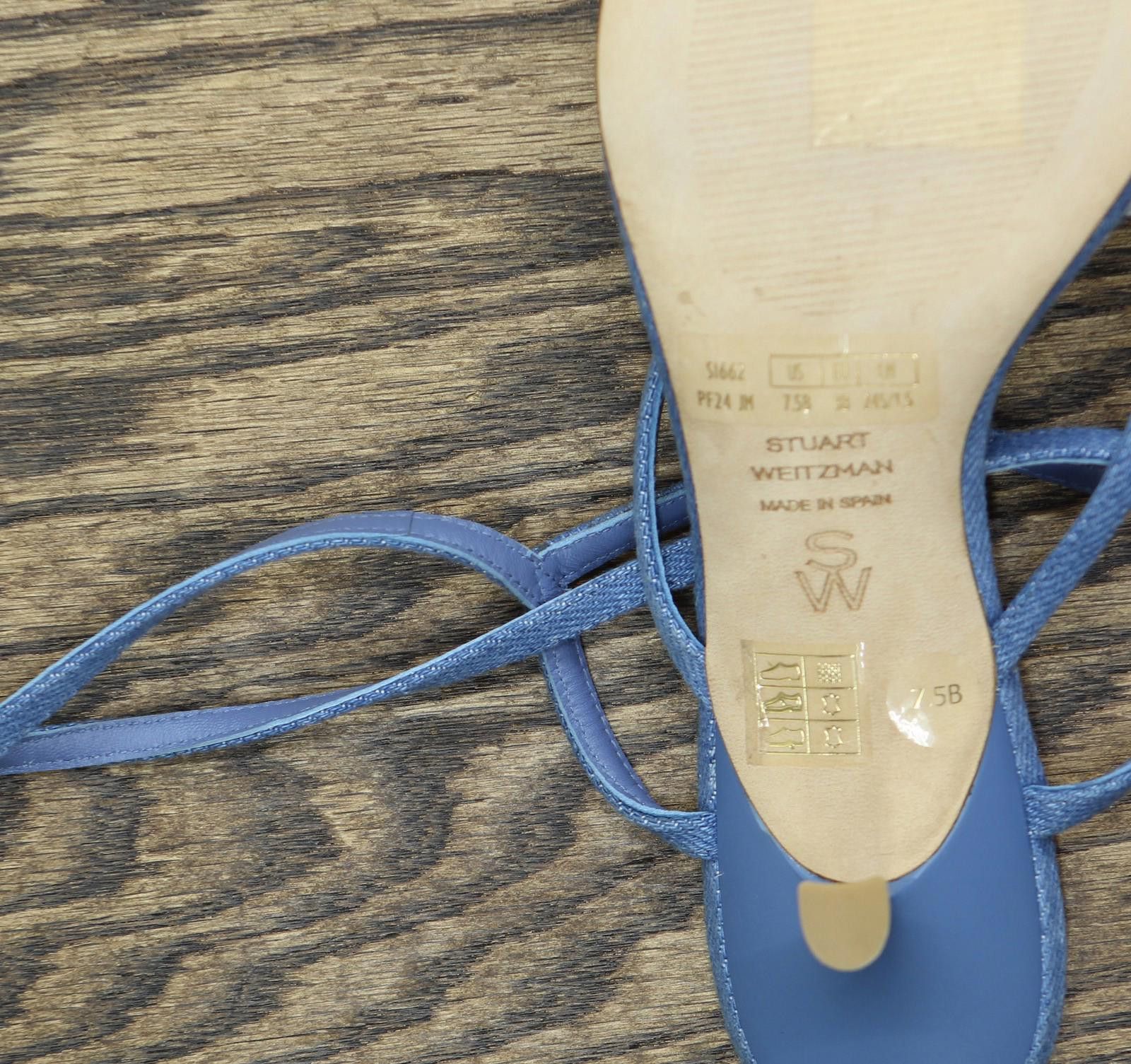 Stuart Weitzman Stuart Weitzman Sandal Pump Heeled Si662 Washed Blue 7.5b Size US 7.5 / IT 37.5 - 11 Thumbnail