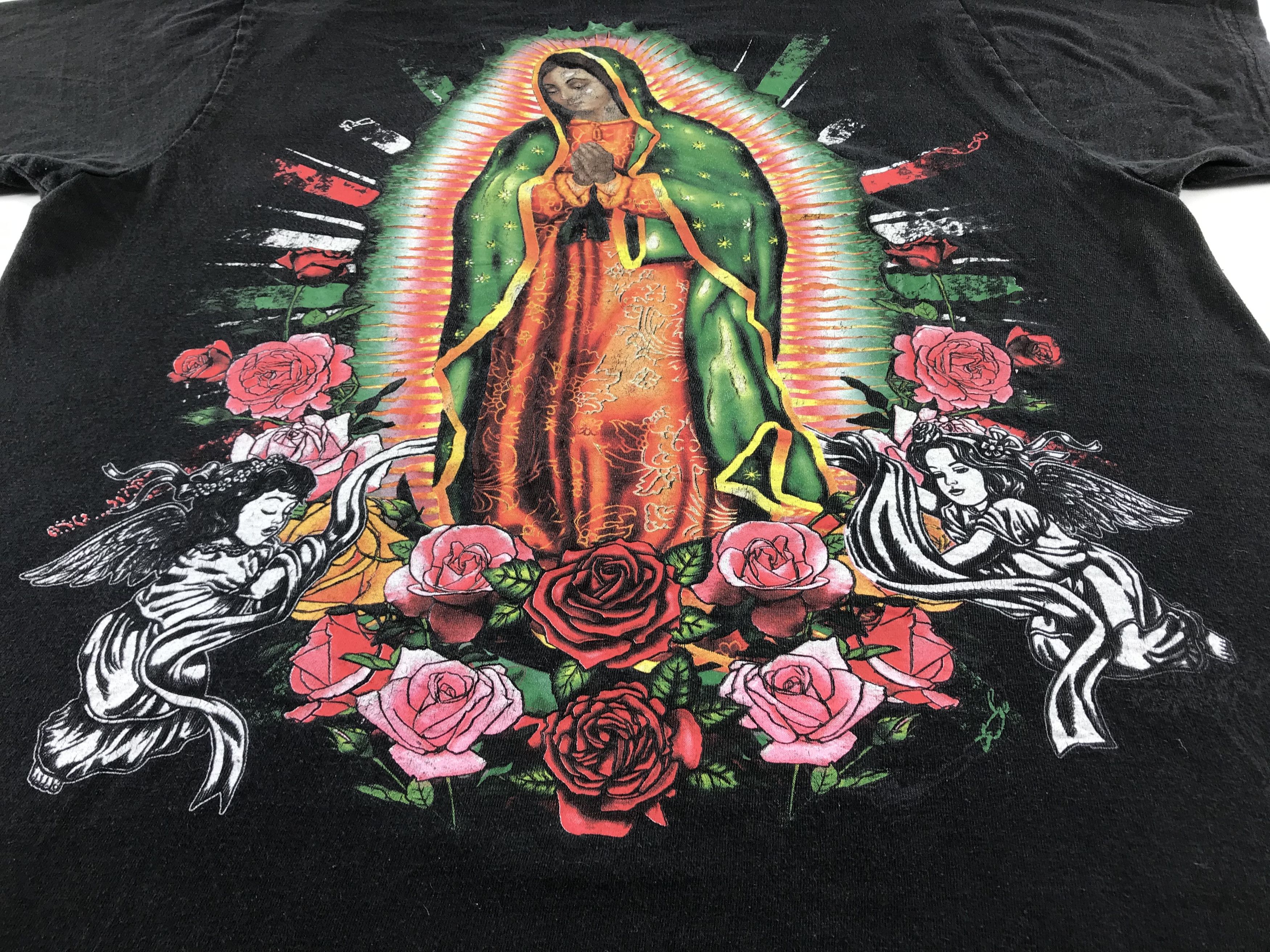 Fuck Art, Make Tees Vintage Virgen De Guadalupe Over Printed T Shirt Size US L / EU 52-54 / 3 - 6 Thumbnail