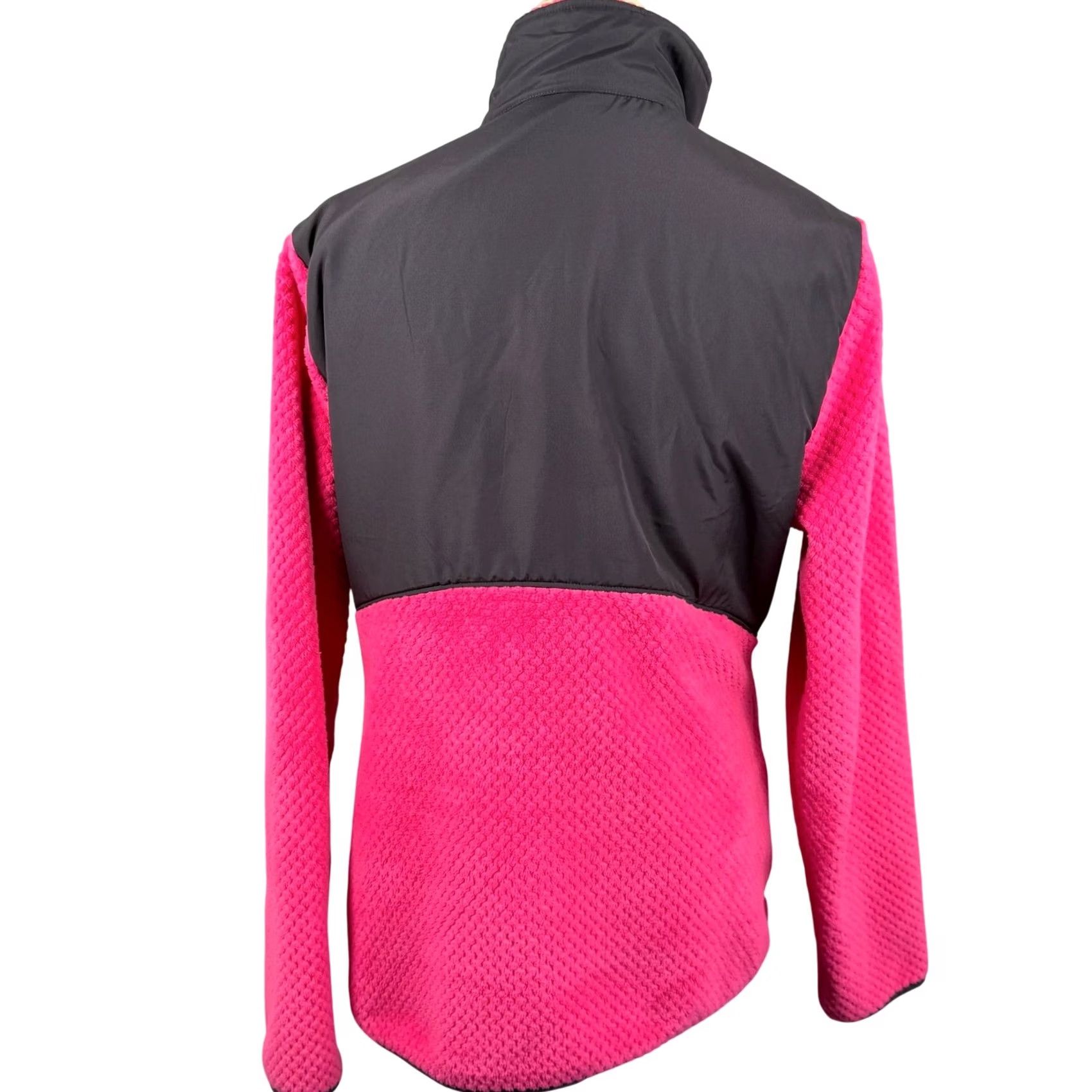 Fila Fila Sport Cloud Peak Full Zip Jacket L Pink Grey Fleece Faux Fur Colorblock EUC Size L / US 10 / IT 46 - 3 Thumbnail