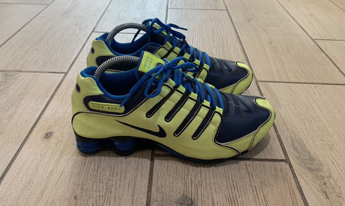 Nike × Vintage Nike Shox Vintage 2012 Yellow Blue Leather Shoes Size US 8 / EU 41 - 4 Thumbnail