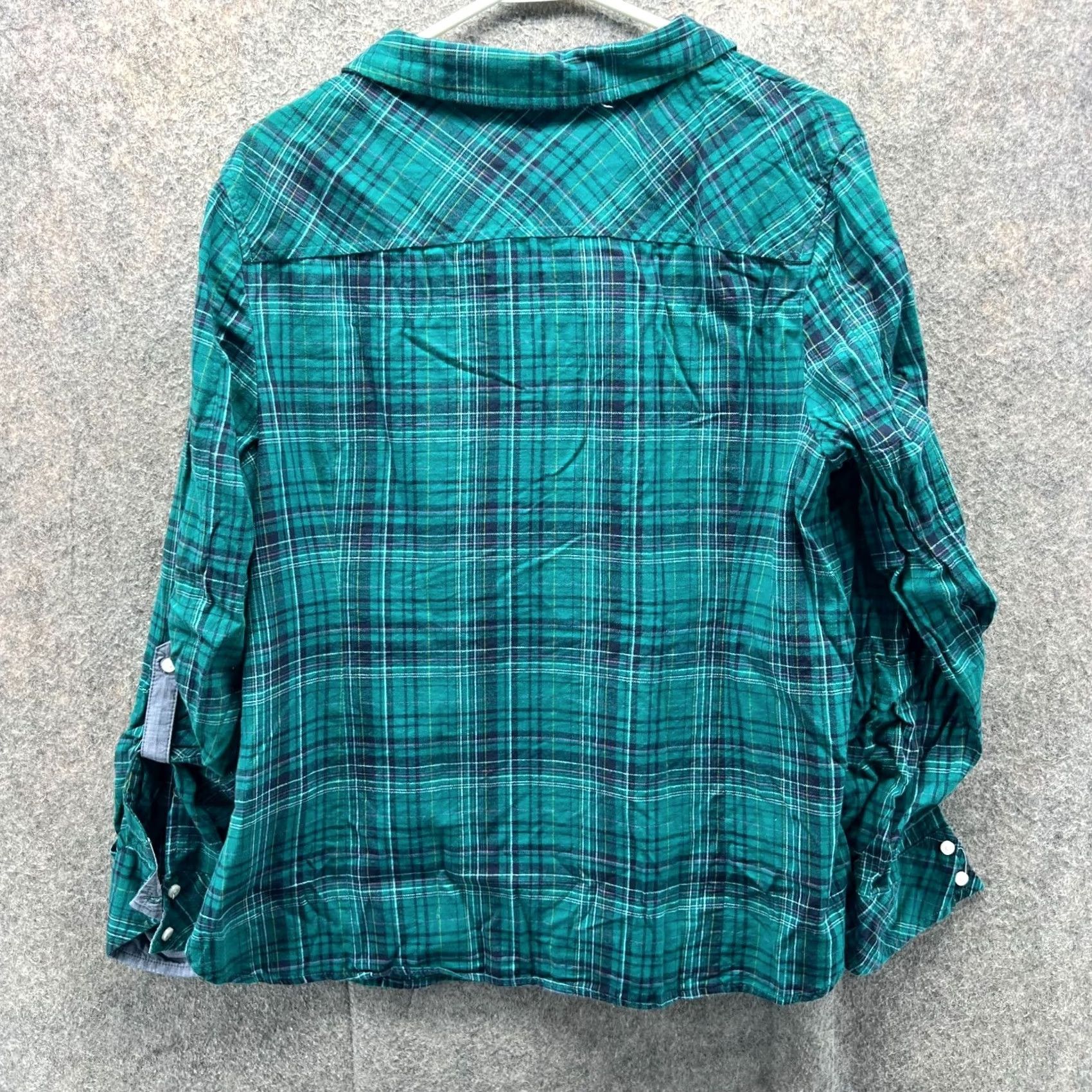 Tommy Hilfiger VINTAGE Tommy Hilfiger Shirt Womens XL Green Plaid Pocket Button Down Preppy Western Size XL / US 12-14 / IT 48-50 - 2 Thumbnail